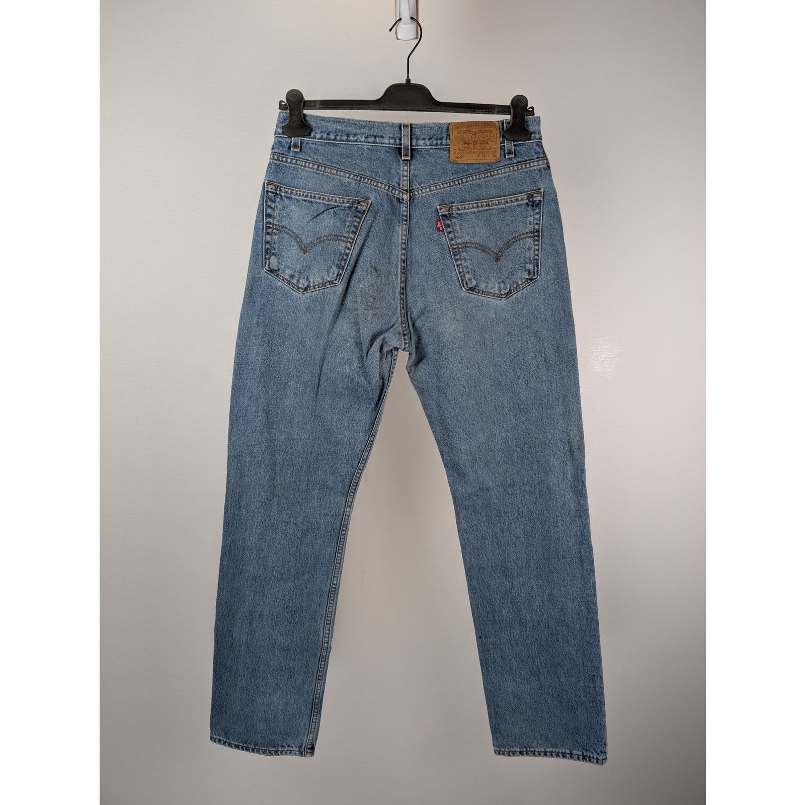 Levi's o1rshd1 Free Hoover Regular Fit Straight Leg Denim Jeans Size US 34 / EU 50 - 11 Thumbnail