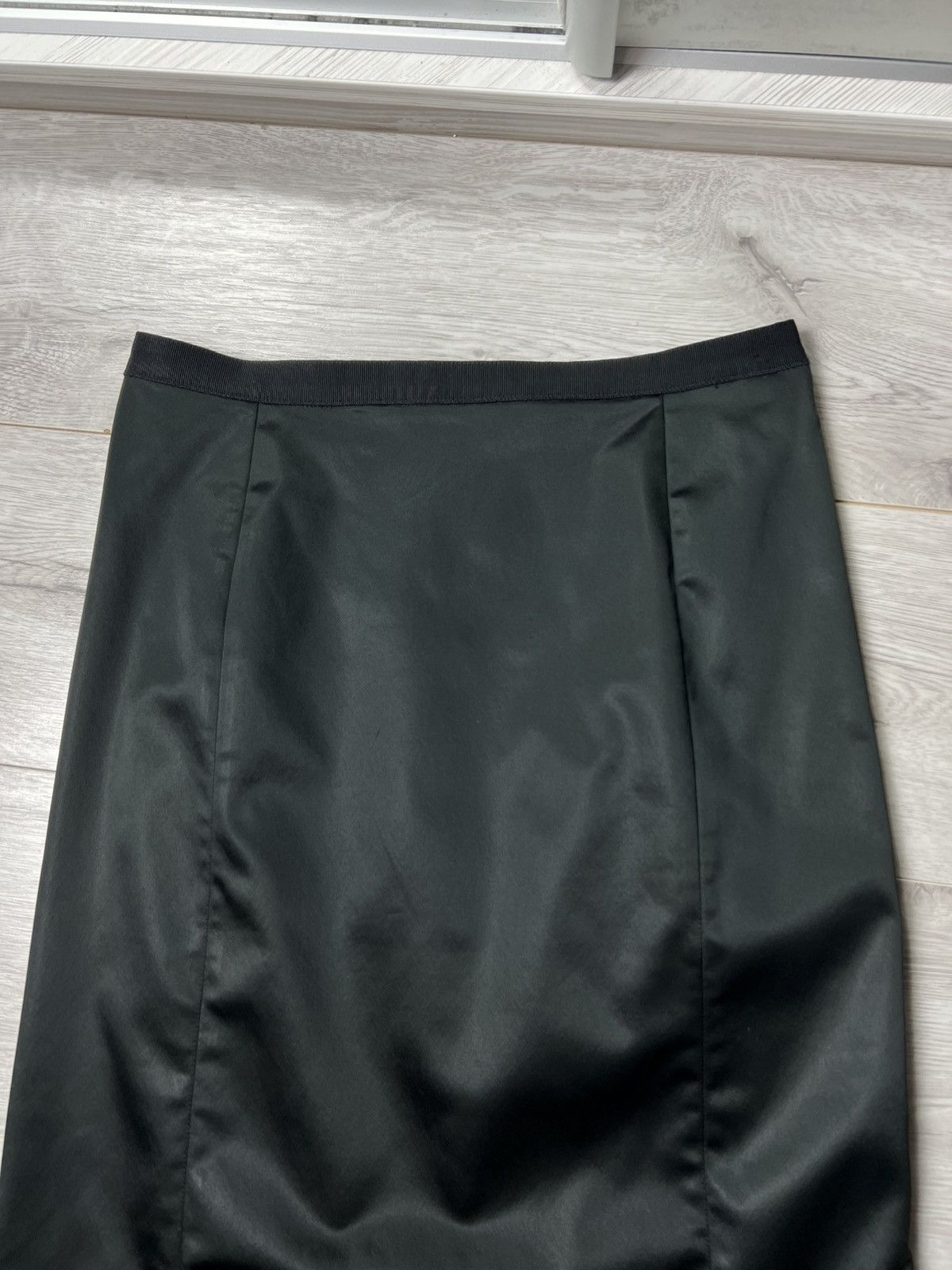 Dolce & Gabbana Dolce & Gabbana Black Satin Pencil Skirt D&G Size IT46 Size 32" / US 10 / IT 46 - 3 Thumbnail