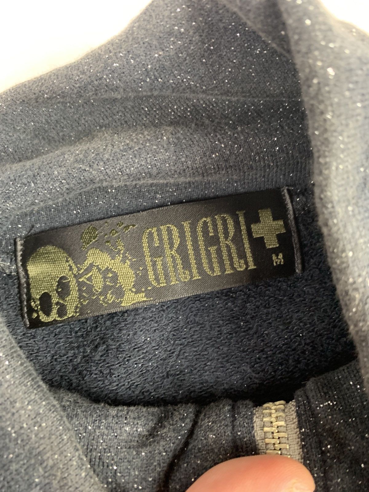 Japanese Brand y2k GRIGRI+ Japan Glittery Skull Revolver Poem Zip up Jacket Size M / US 6-8 / IT 42-44 - 9 Thumbnail