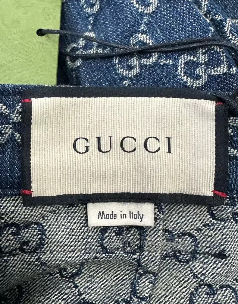 Gucci Gucci Dark blue double G full-print leather logo denim tro Size 26" / US 2 / IT 38 - 3 Thumbnail