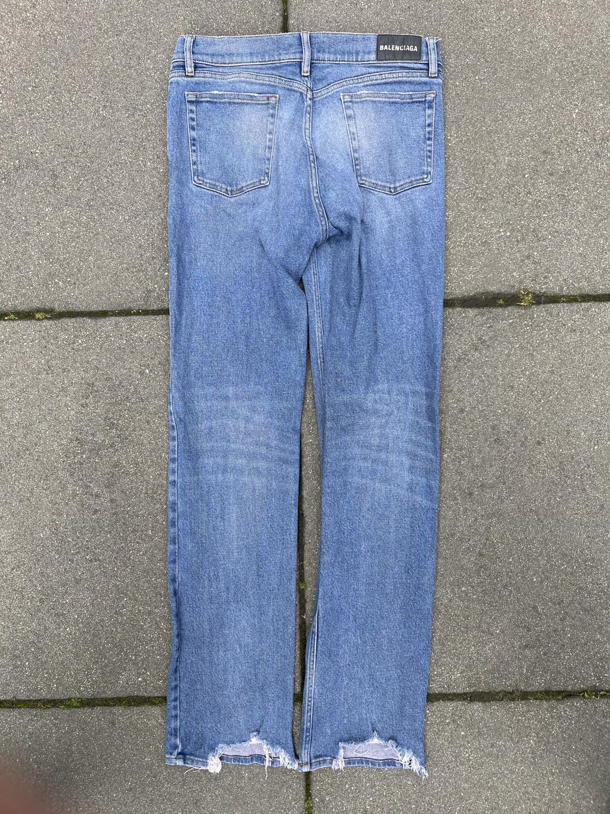 Balenciaga Balenciaga 2019 heel bite faded claw mark whisker denim Size US 34 / EU 50 - 2 Thumbnail