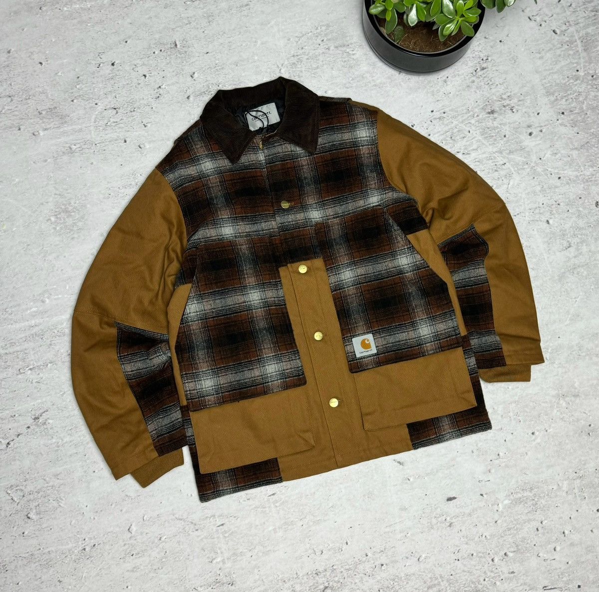 image of 00S Carhartt Wip Highland Jacket NWT Y2K in Brown, Men's (Size Small)