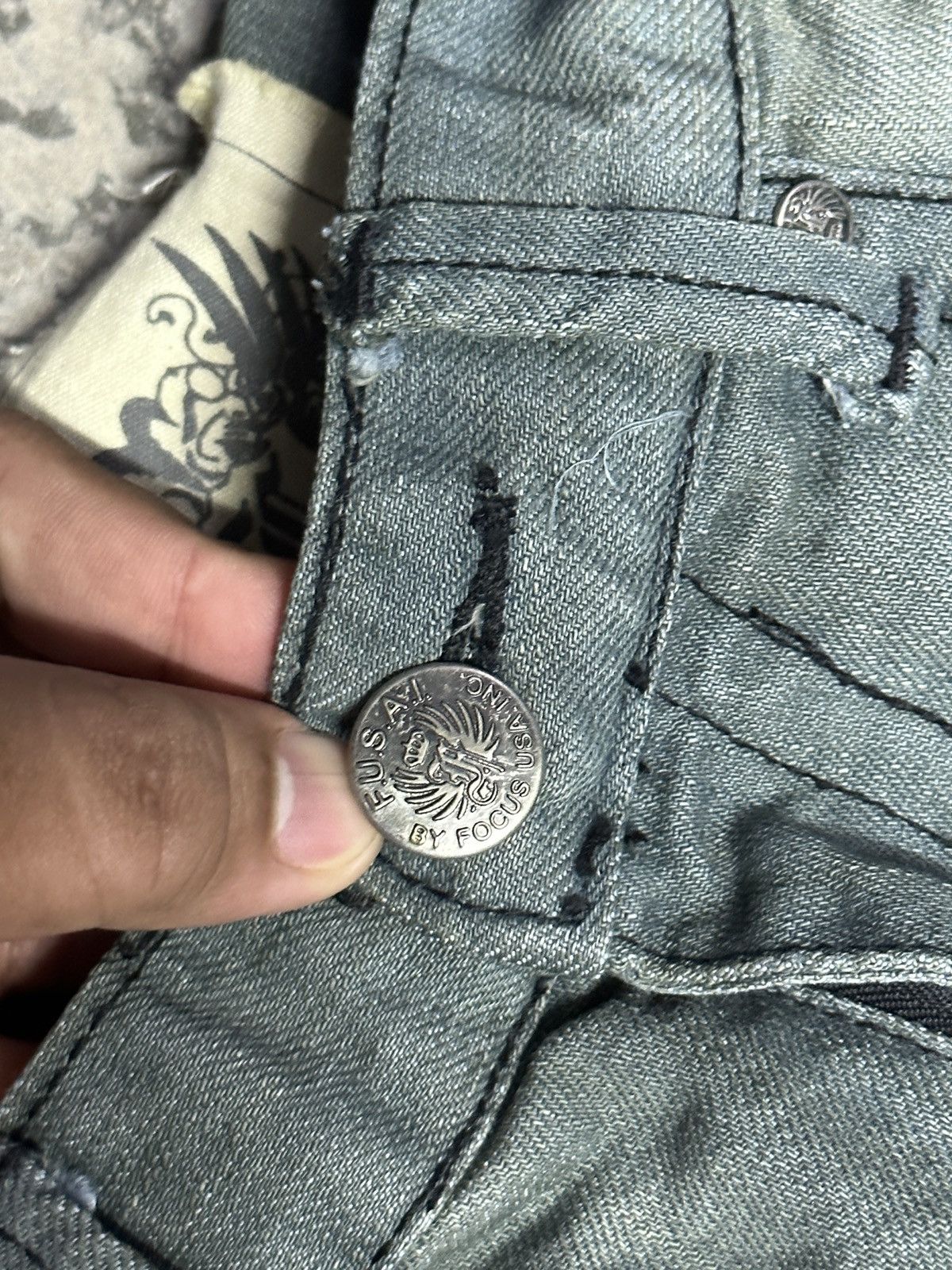 Affliction × FUSAI Rare🔥 Vintage FUSAI Denim Affliction Style Size US 32 / EU 48 - 8 Thumbnail
