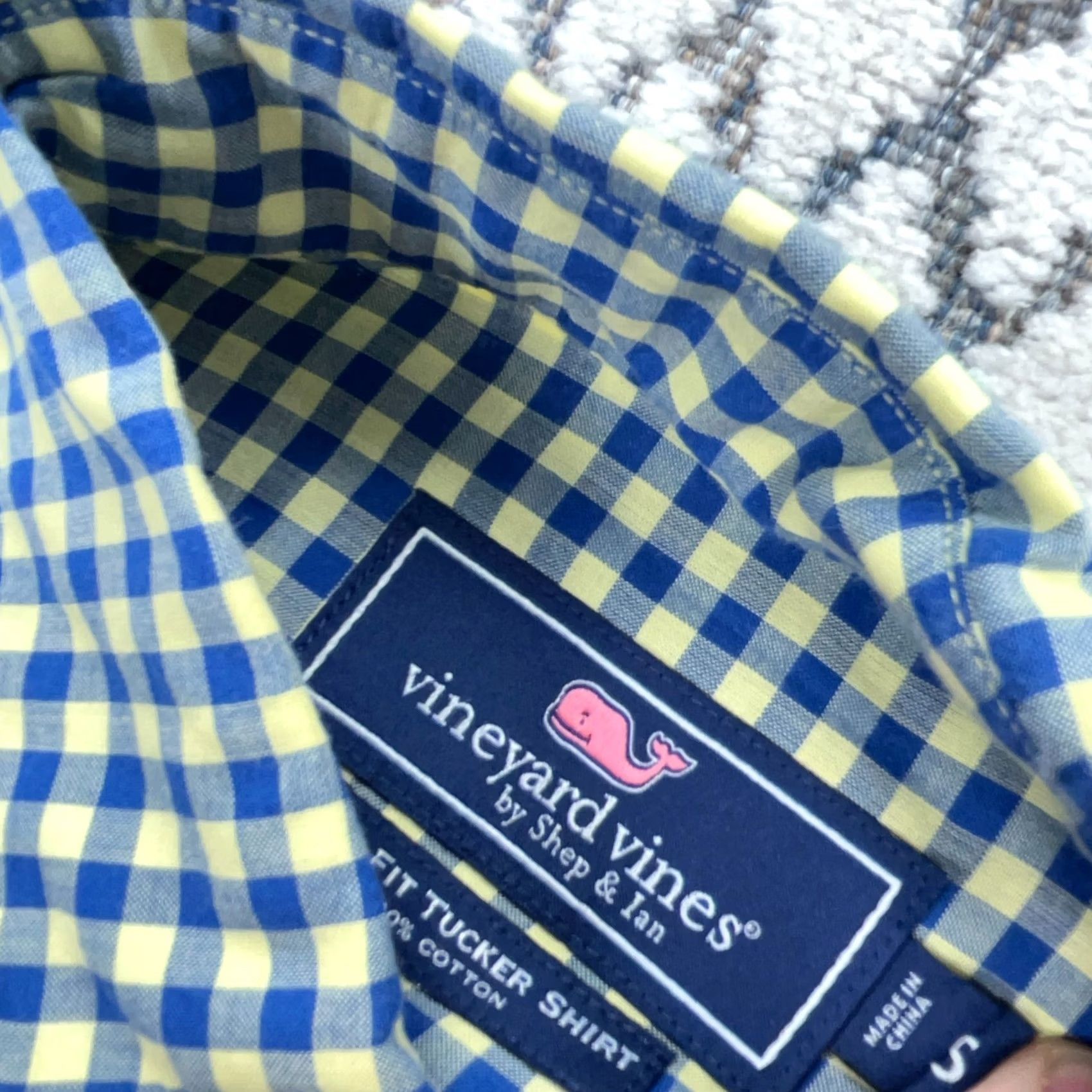 Vineyard Vines Vineyard Vines Shirt Men Small Tucker Gingham Slim Fit Button Up Blue Yellow Size US S / EU 44-46 / 1 - 3 Thumbnail