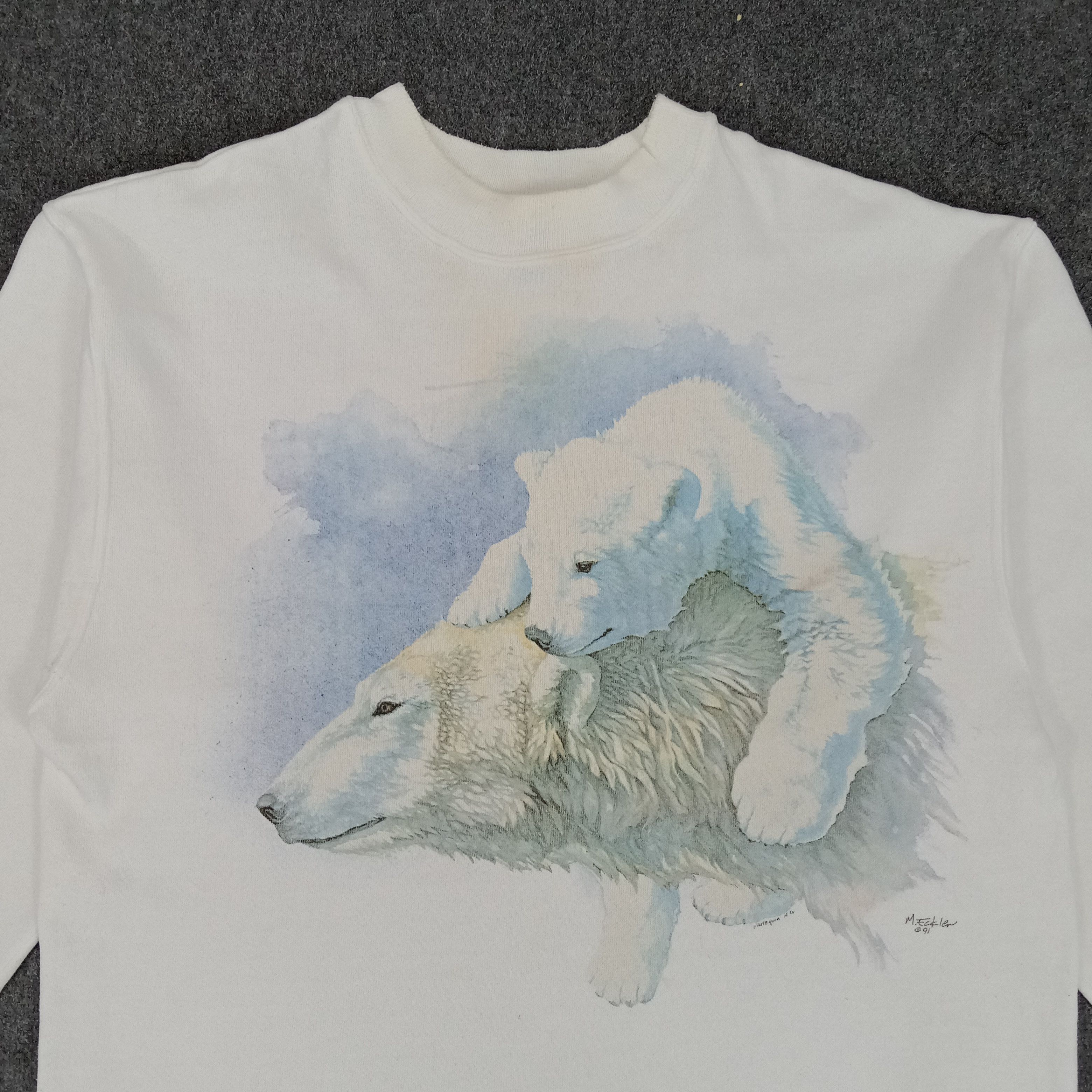 Animal Polar Bear Art by Harlequin N.G. Sweatshirt
