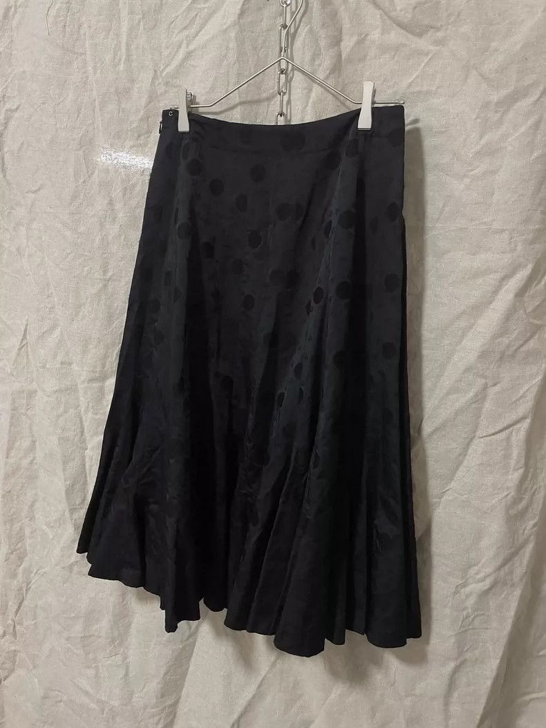 Comme des Garcons Comme des Garcons size M Polka Dot Dark Water Wave Skirt L Size 23" - 4 Thumbnail