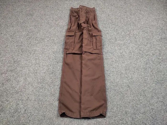 Japanese Brand Vintage 90s Japanese Brown Cargo canvas Pants Y2K Hype Style Size US 30 / EU 46 - 2 Thumbnail
