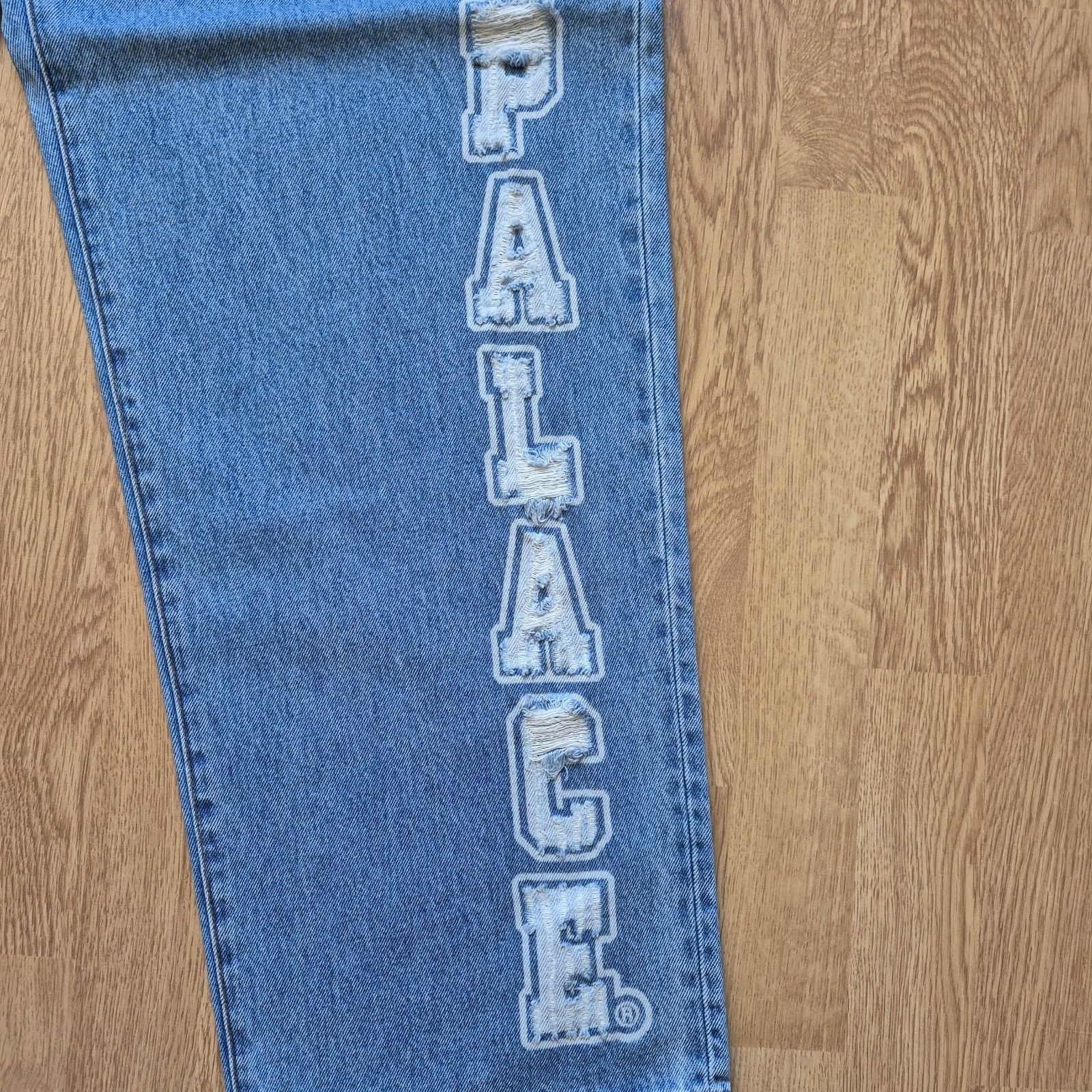 Palace Palace P90 College Stress Baggy Jean Stone Wash Blue 36 FW24 Size US 36 / EU 52 - 9 Thumbnail
