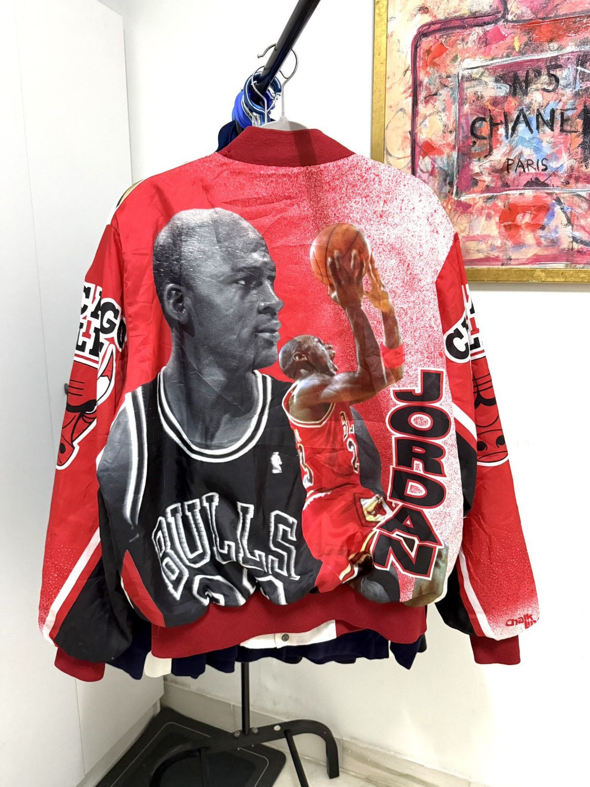 Vintage Vintage 90s Chicago bull Michael Jordan Chalk line Size US L / EU 52-54 / 3 - 1 Thumbnail