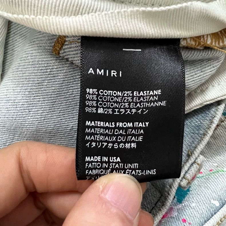 Amiri AmiriInk-splashed hole jeans 2503-Nextarrow Size US 30 / EU 46 - 4 Thumbnail