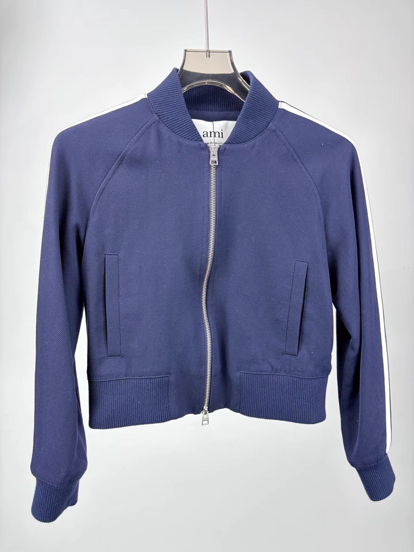 AMI AMI Side Stripe Zip-Up Jacket Size US S / EU 44-46 / 1 - 1 Thumbnail