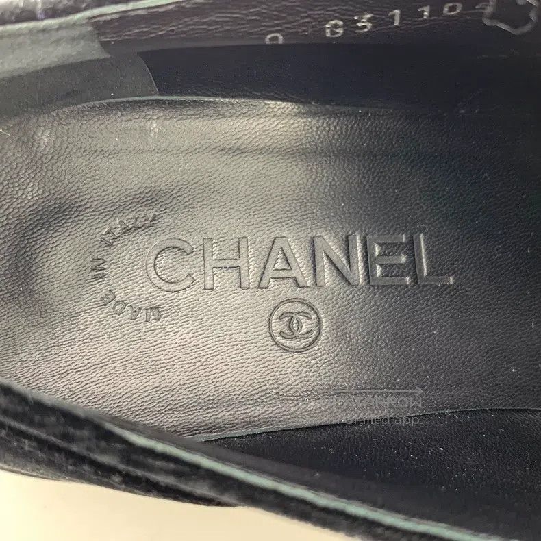 Chanel Chanel Black velvet patent leather stitching casual loafer Size US 8 / IT 38 - 8 Thumbnail