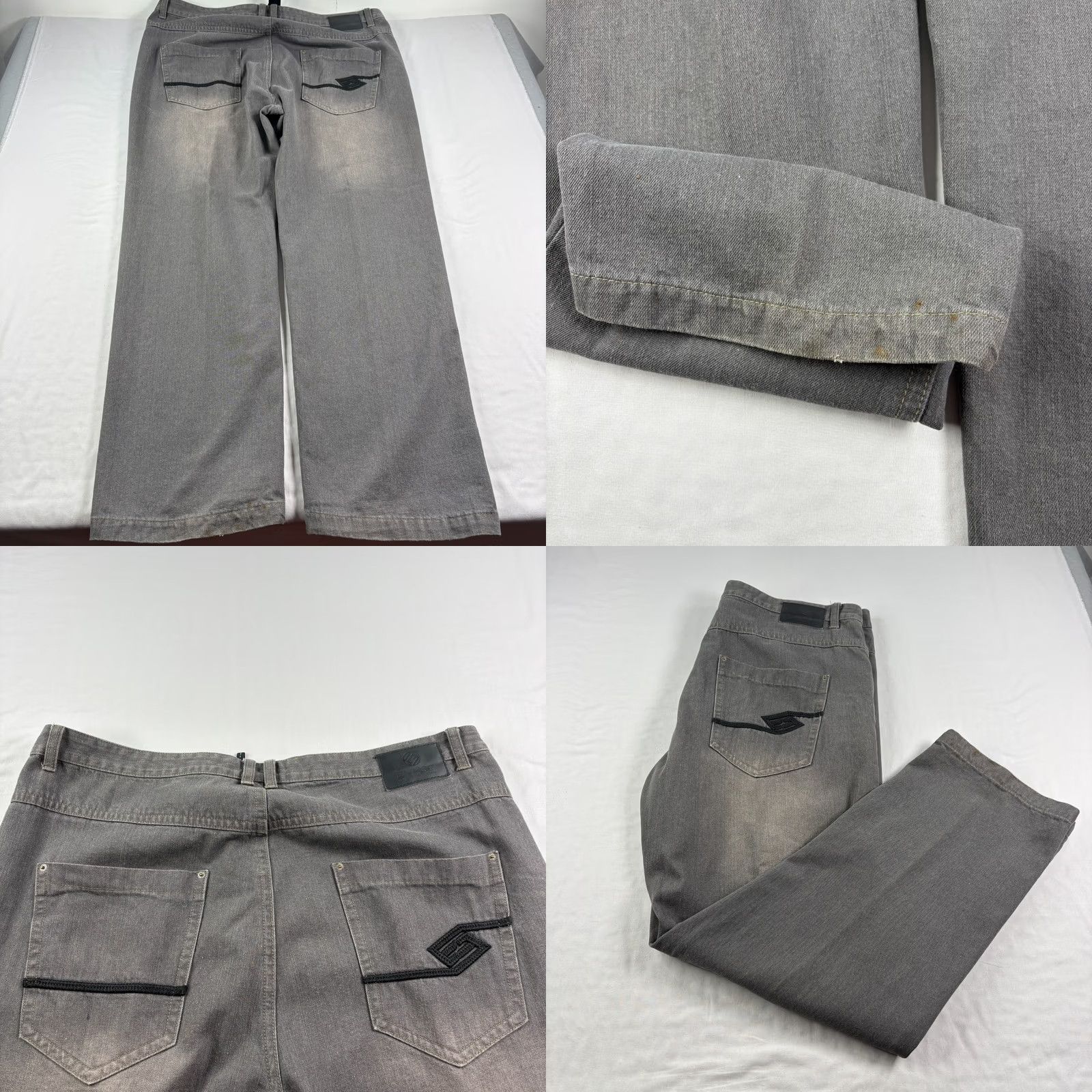 Enyce VINTAGE enyce Jeans Men 44x34 Gray Hip Hop Baggy Straight 90s Style Mens Size US 44 / EU 60 - 8 Thumbnail