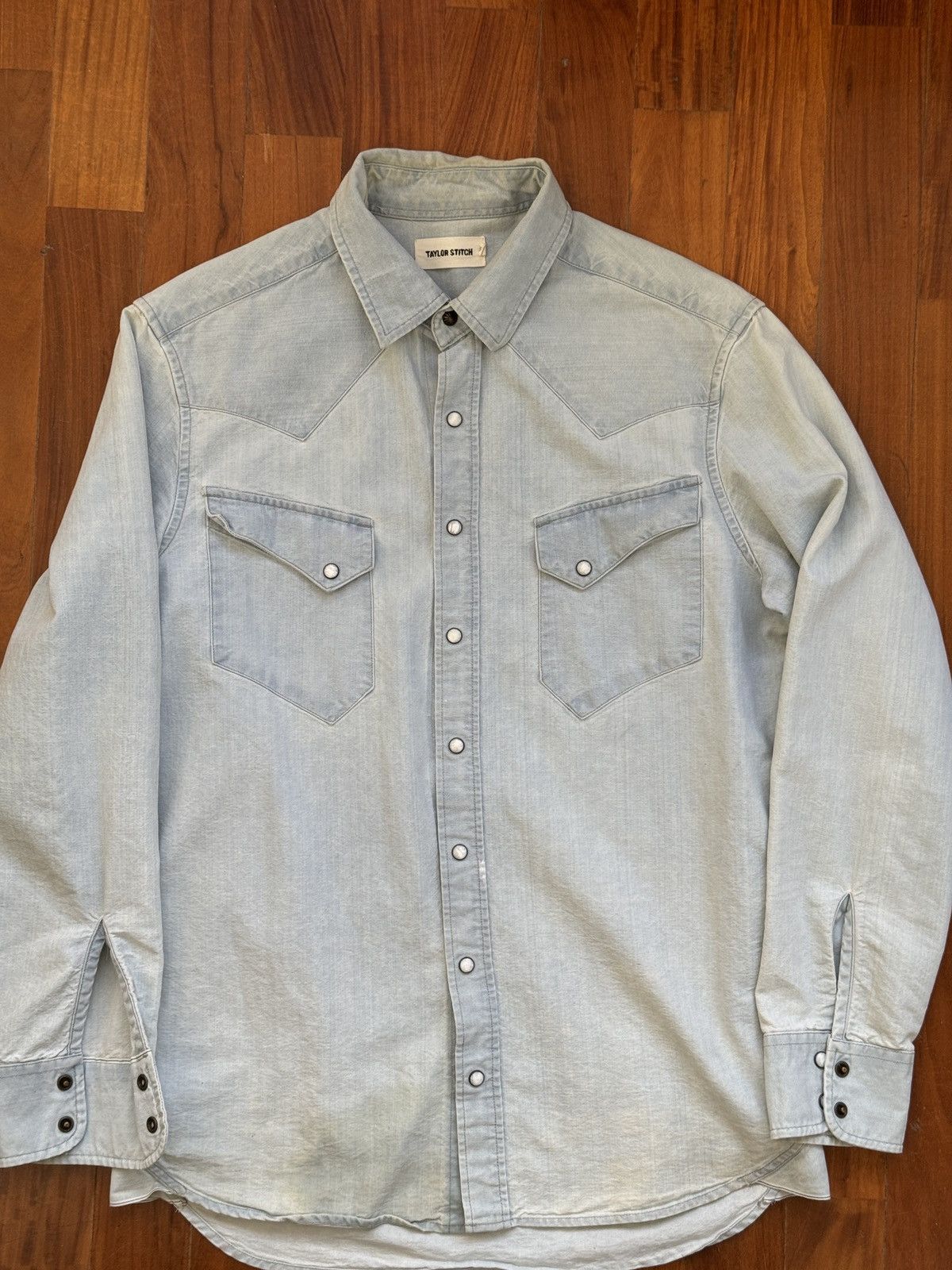 Taylor Stitch Taylor Stitch western shirt pearl snap button denim xs Size US XS / EU 42 / 0 - 1 Thumbnail