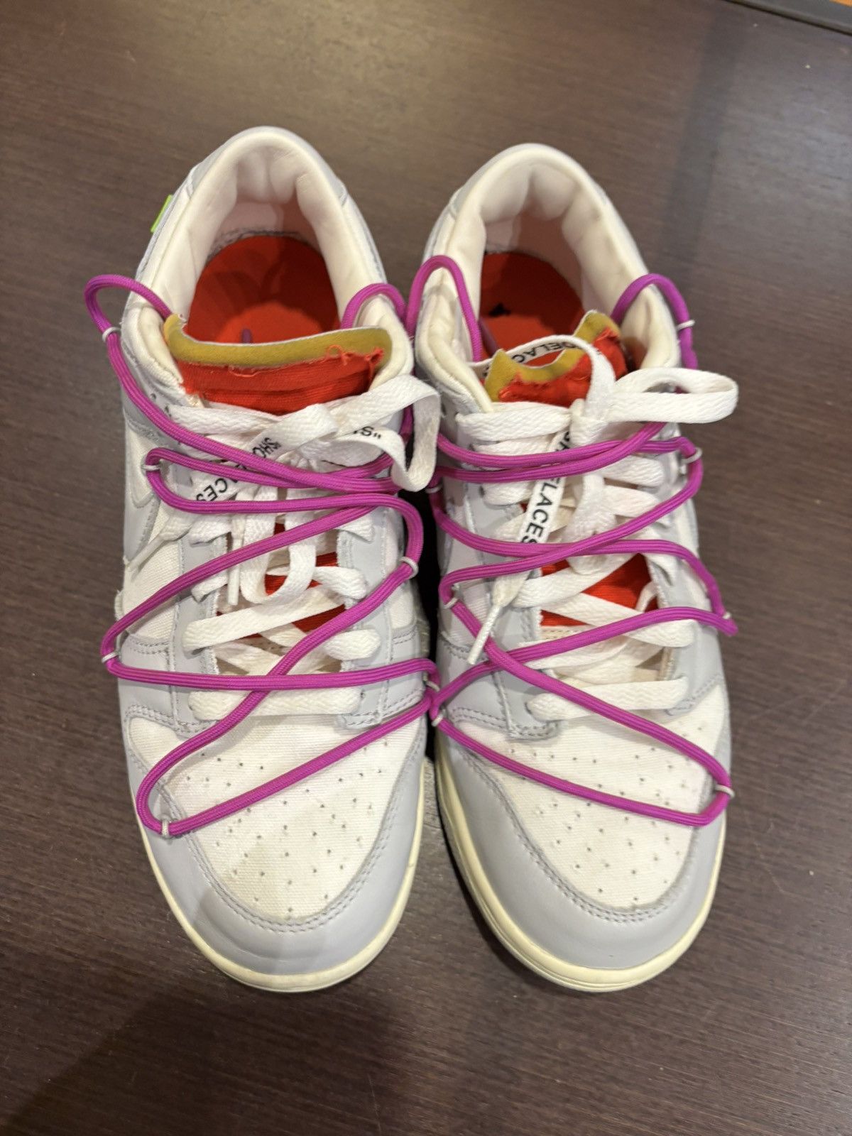 Nike × Off-White Off-White X Nike Dunk Low ‘Lot 45’ Size US 9.5 / EU 42-43 - 4 Thumbnail