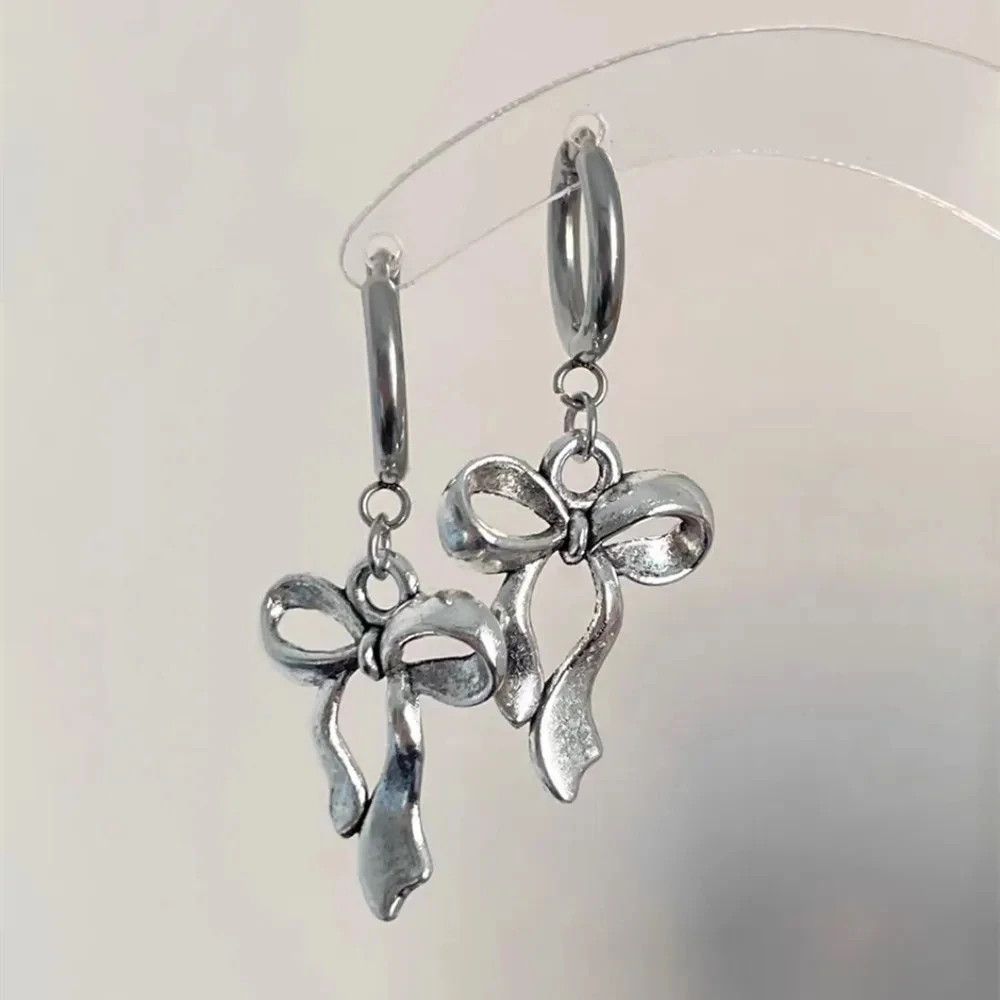 Other Vintage Bowknot Pendant Hoop Earrings Size ONE SIZE - 2 Thumbnail