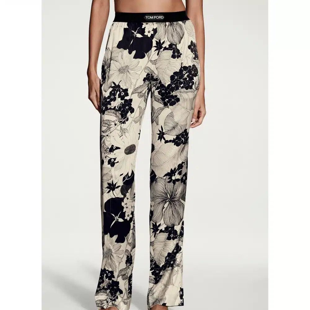 Tom Ford o1loc1c0525 ABJ320 Graphic Floral Print Pj Pant Multicolor Size 26" / US 2 / IT 38 - 2 Thumbnail