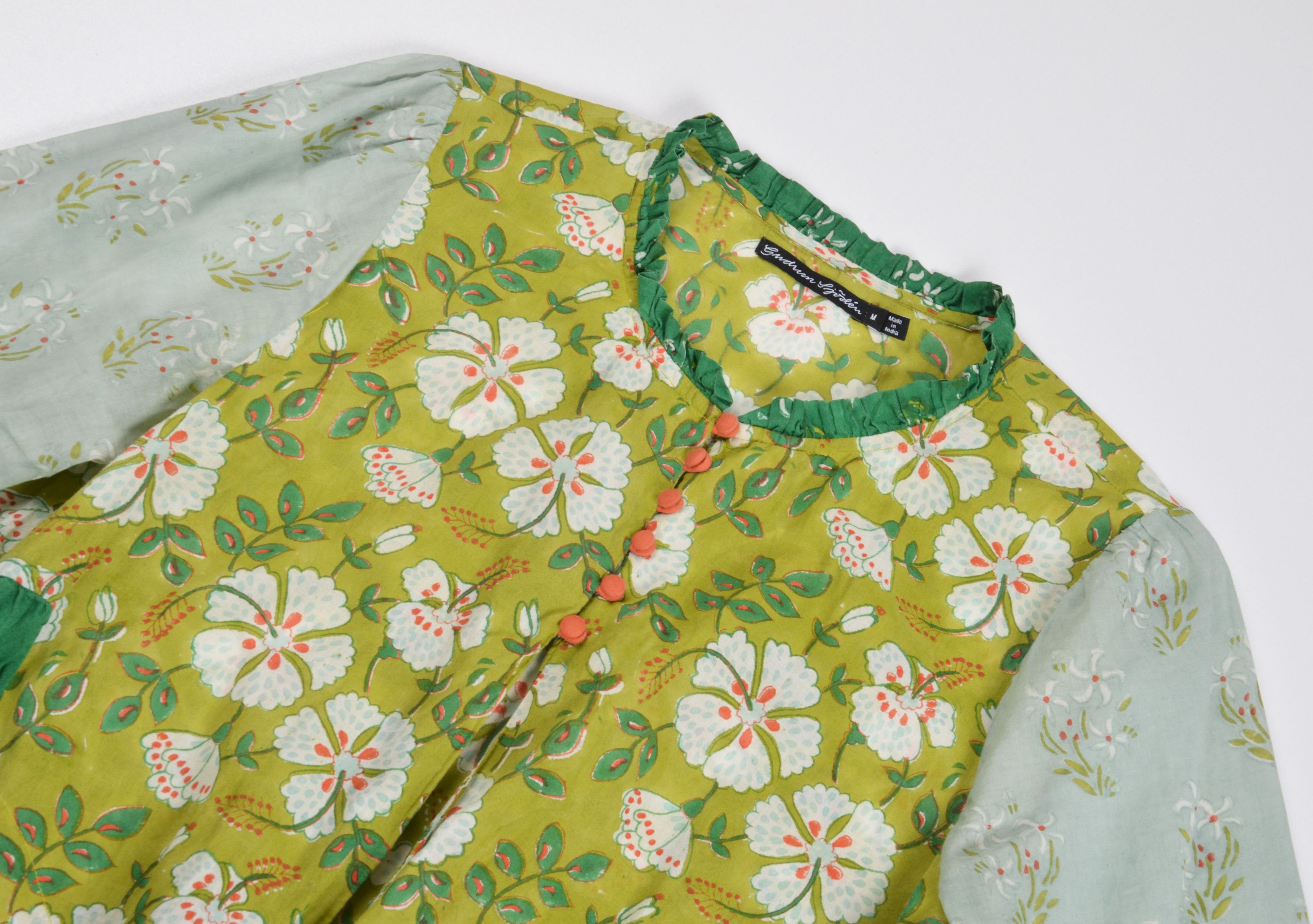 Gudrun Sjoden Gudrun Sjoden Floral Patchwork Flowy Relaxed Fit Boho Blouse Size M / US 6-8 / IT 42-44 - 4 Thumbnail