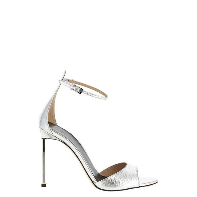 TOM FORD Tejus Silver 105mm Sandals New & Authentic (Women's