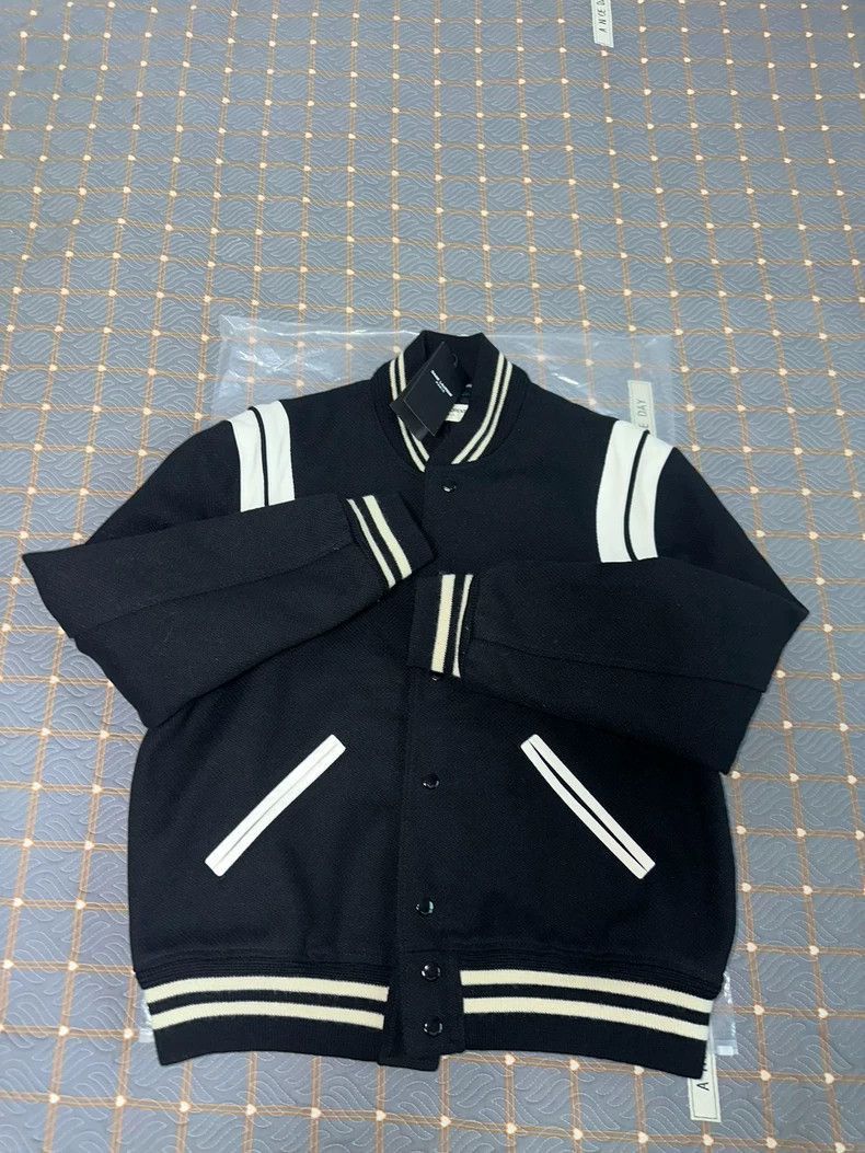 Saint Laurent Paris YSL Striped Wool Varsity Jacket- Size US L / EU 52-54 / 3 - 3 Thumbnail