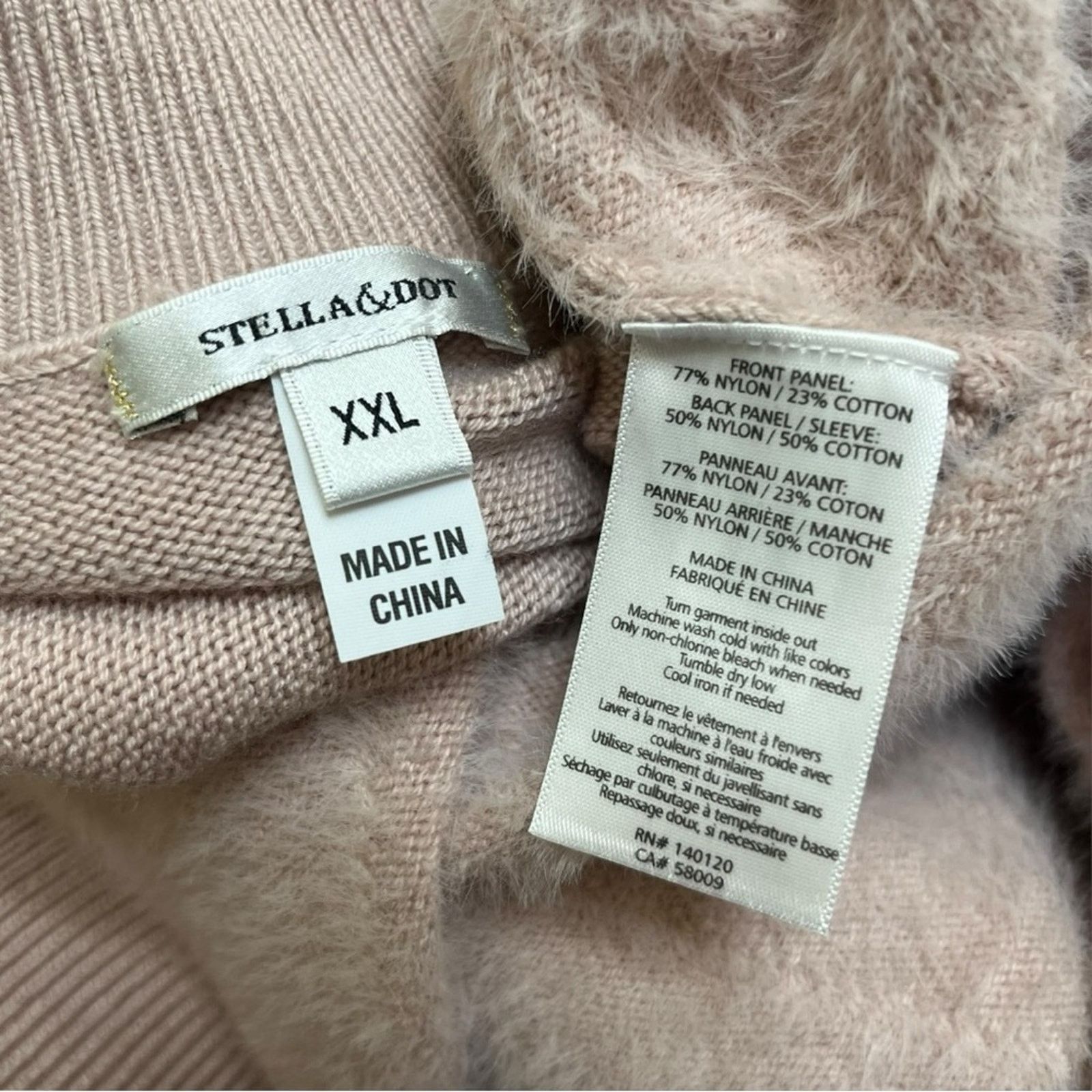 Other Stella & Dot mauve v-neck fuzzy knit sweater Size XXL / US 16-18 / IT 52-54 - 7 Thumbnail