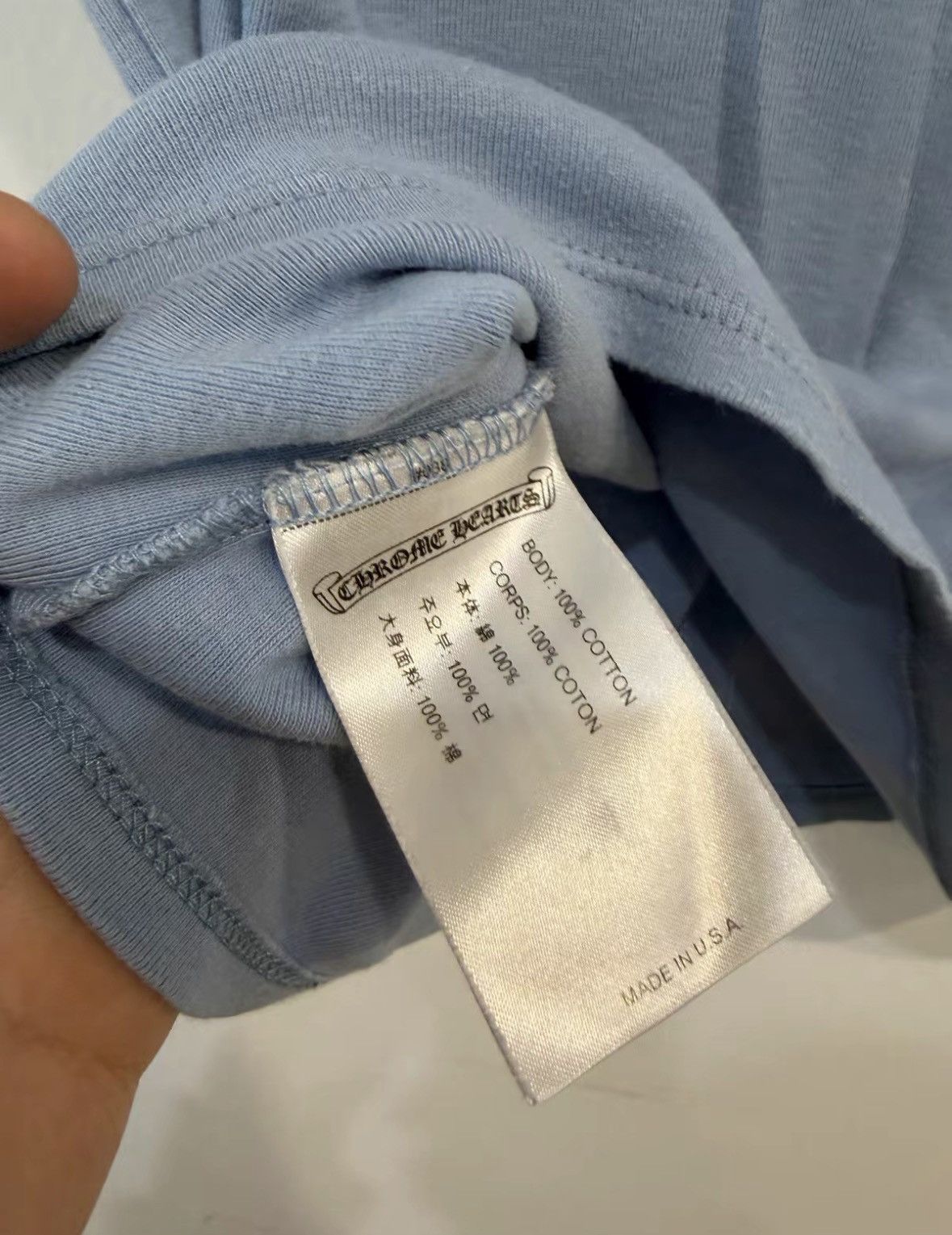 Chrome Hearts Chrome Hearts Chrome Hearts Blue Short Sleeve T-Shirt-2507 Size US M / EU 48-50 / 2 - 4 Thumbnail