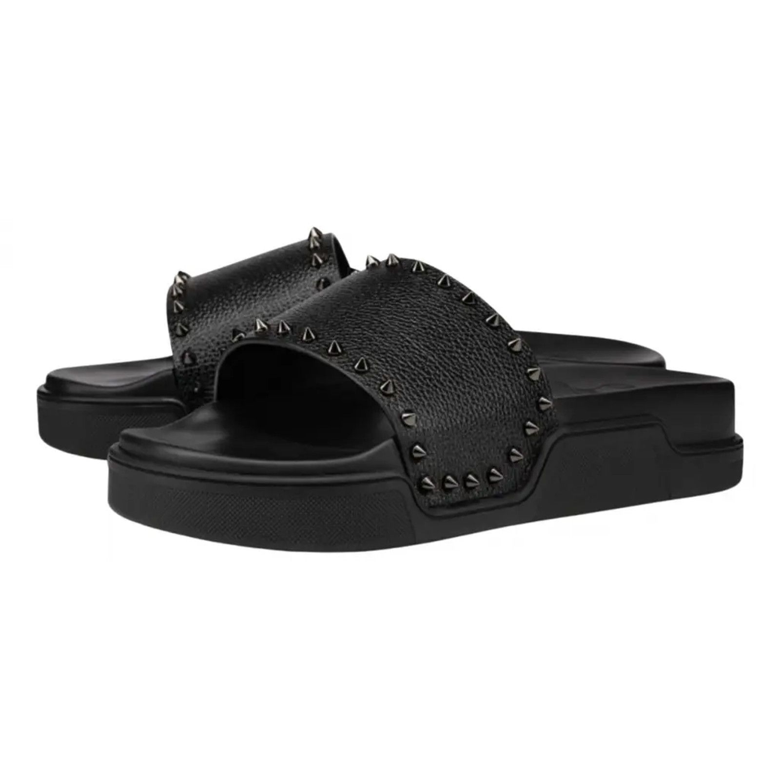Christian Louboutin Mens Leather Platform Slide Sandal 41 8