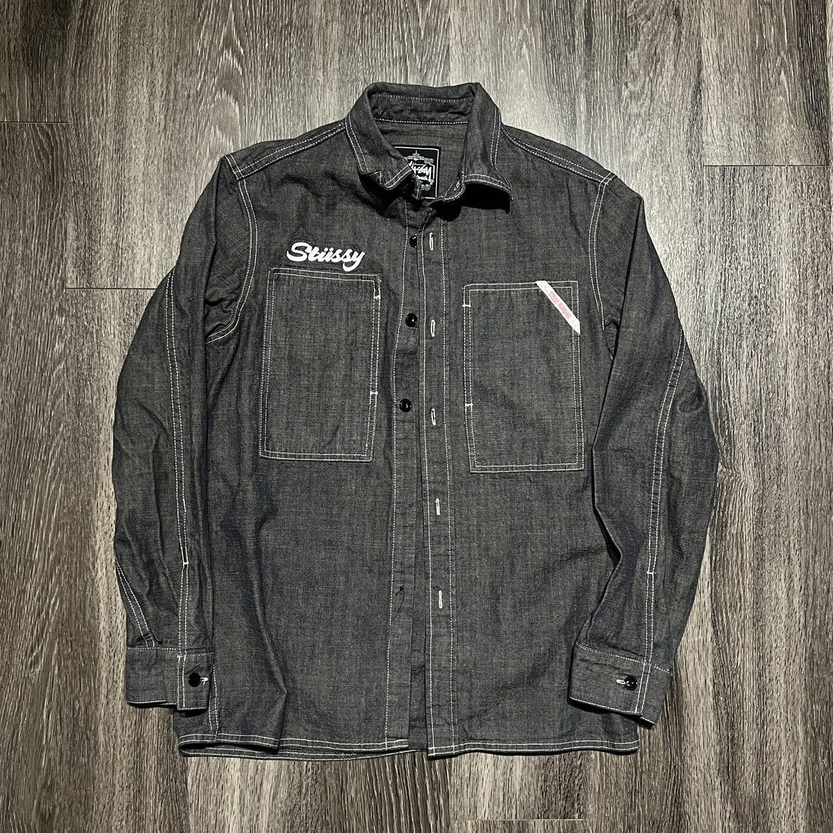 Stussy × Vintage Stüssy Chainstitched Denim Shirt Size US M / EU 48-50 / 2 - 1 Thumbnail