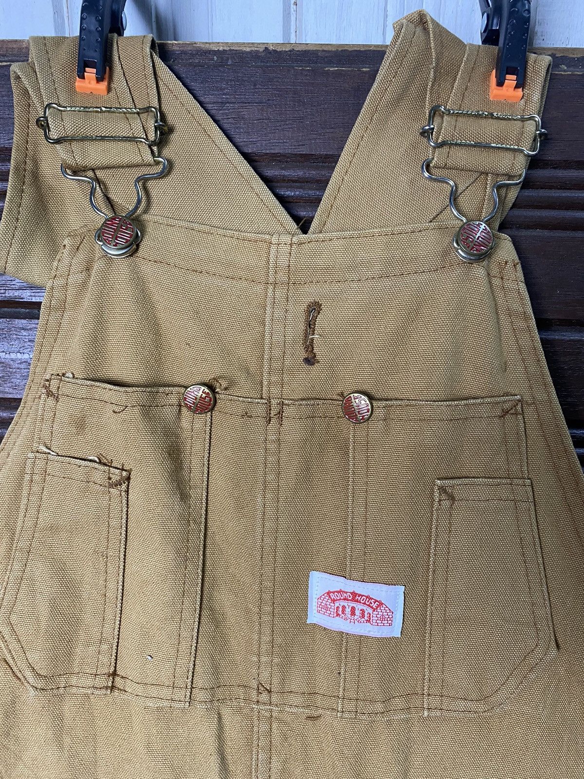 Vintage Vintage 80s Round House Double Knee Overalls Usa Size US 34 / EU 50 - 13 Thumbnail