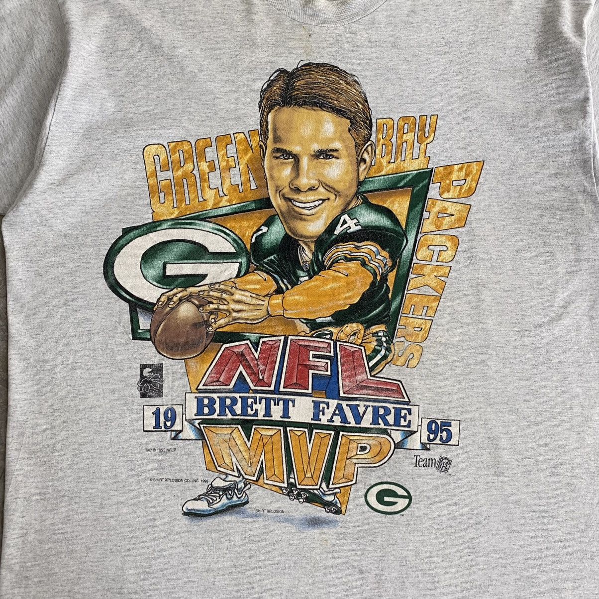 NFL Vintage 1995 Green Bay Packers Brett Favre NFL Graphic Tee Size US XL / EU 56 / 4 - 4 Thumbnail