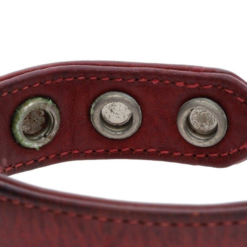 CHROME HEARTS 3 BUTTON 2 SNAP LEATHER BRACELET bangle