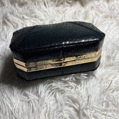 Other RARE Inge Christopher Snake Skin clutch purse Swarovski Cent Size ONE SIZE - 5 Thumbnail