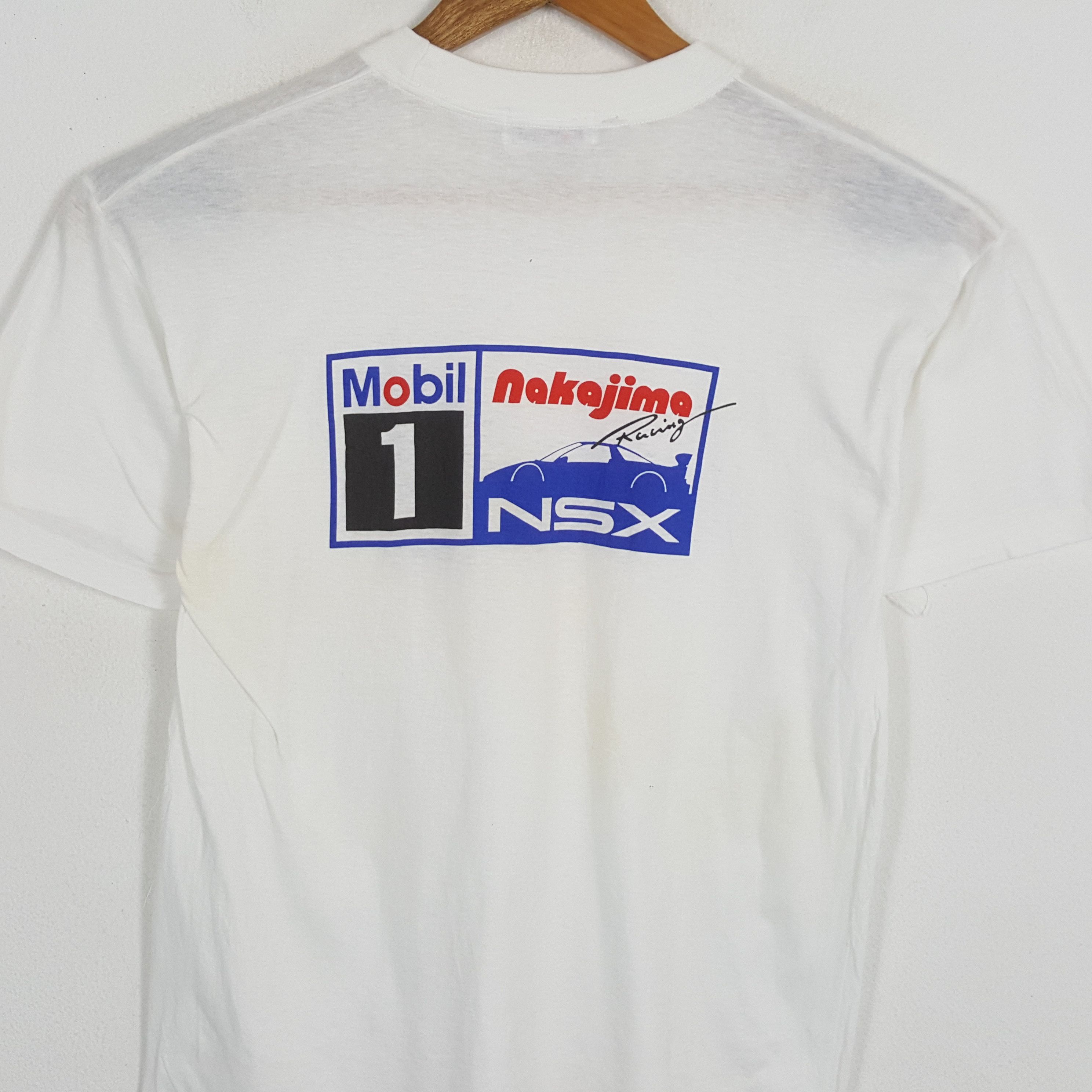 Japanese Brand × Vintage Vintage MOBIL 1 NAKAJIMA RACING NSX Honda Team T-Shirts Size US M / EU 48-50 / 2 - 2 Thumbnail