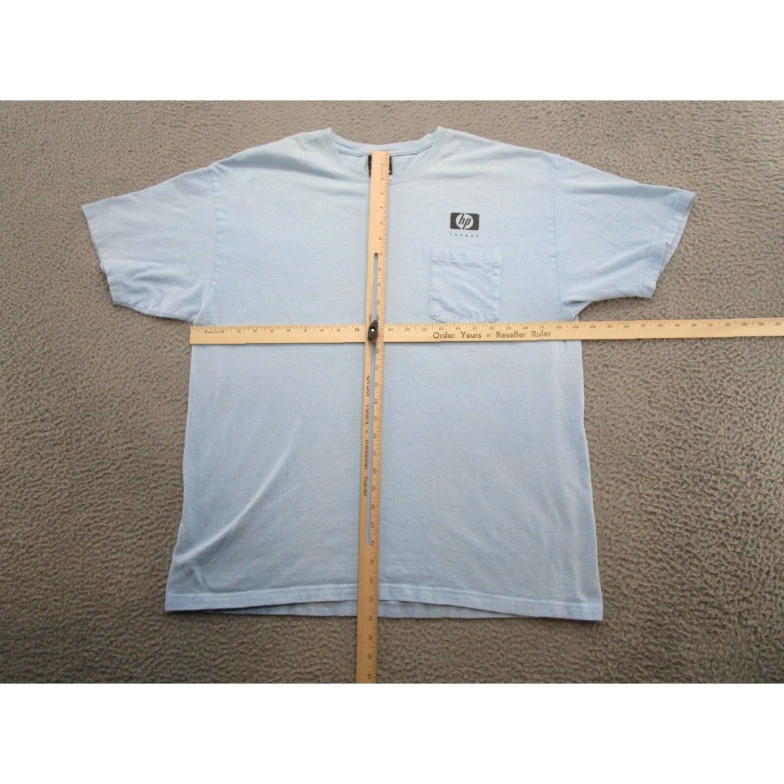Hanes VINTAGE Hanes T-Shirt Double-Sided Blue Mens L Read Size US L / EU 52-54 / 3 - 6 Thumbnail