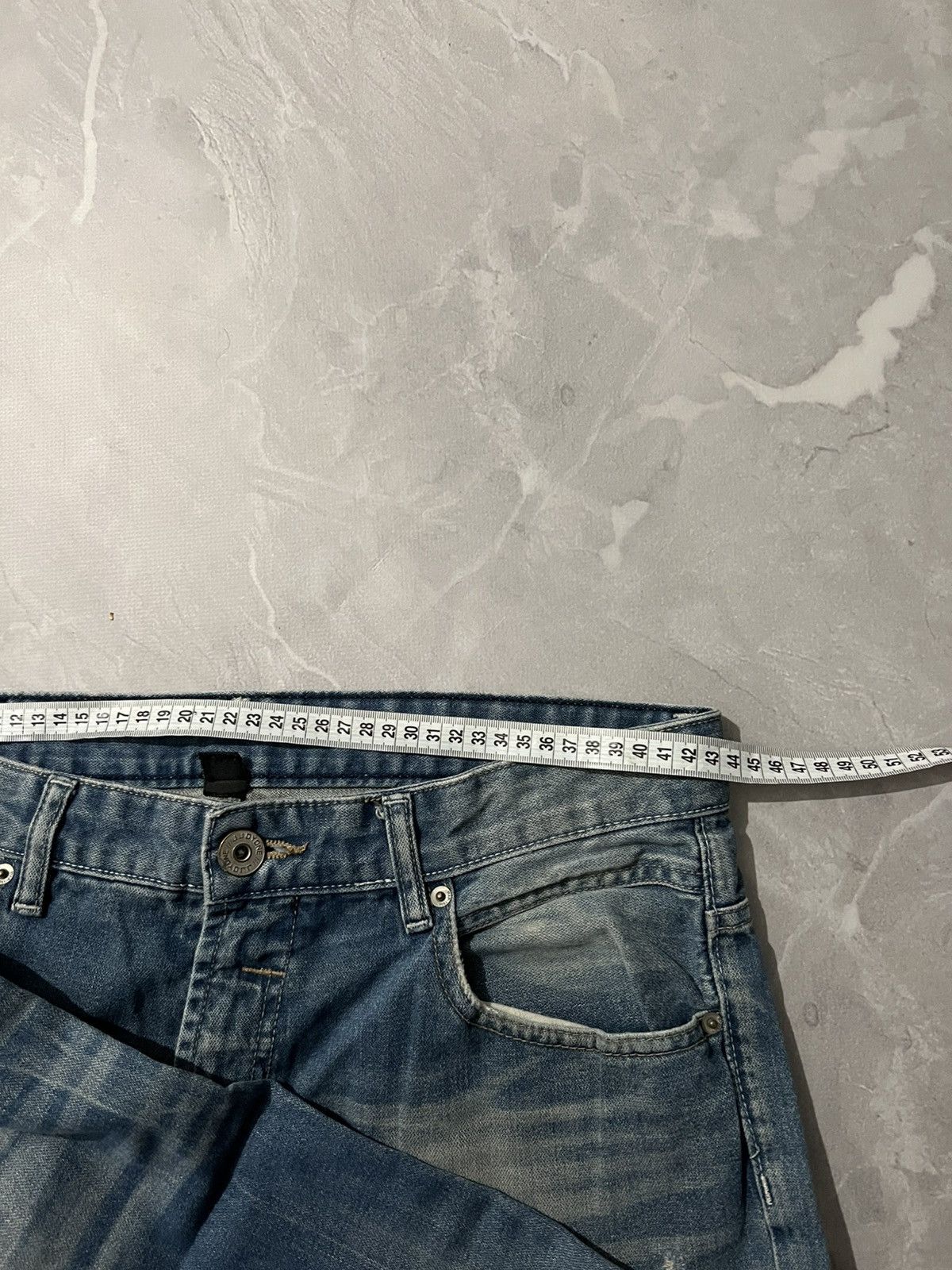 Japanese Brand Faded Patina Glamour Jean / Heavy Distressed Style Size US 34 / EU 50 - 7 Thumbnail