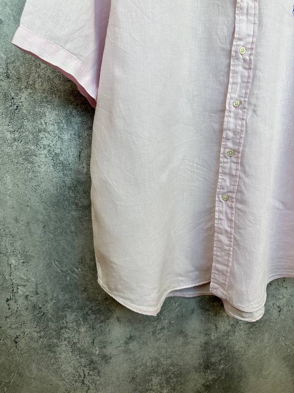 Ralph Lauren Ralph Lauren 100% Linen Vintage Button Up Shirt Pink SS Size US XXL / EU 58 / 5 - 6 Thumbnail