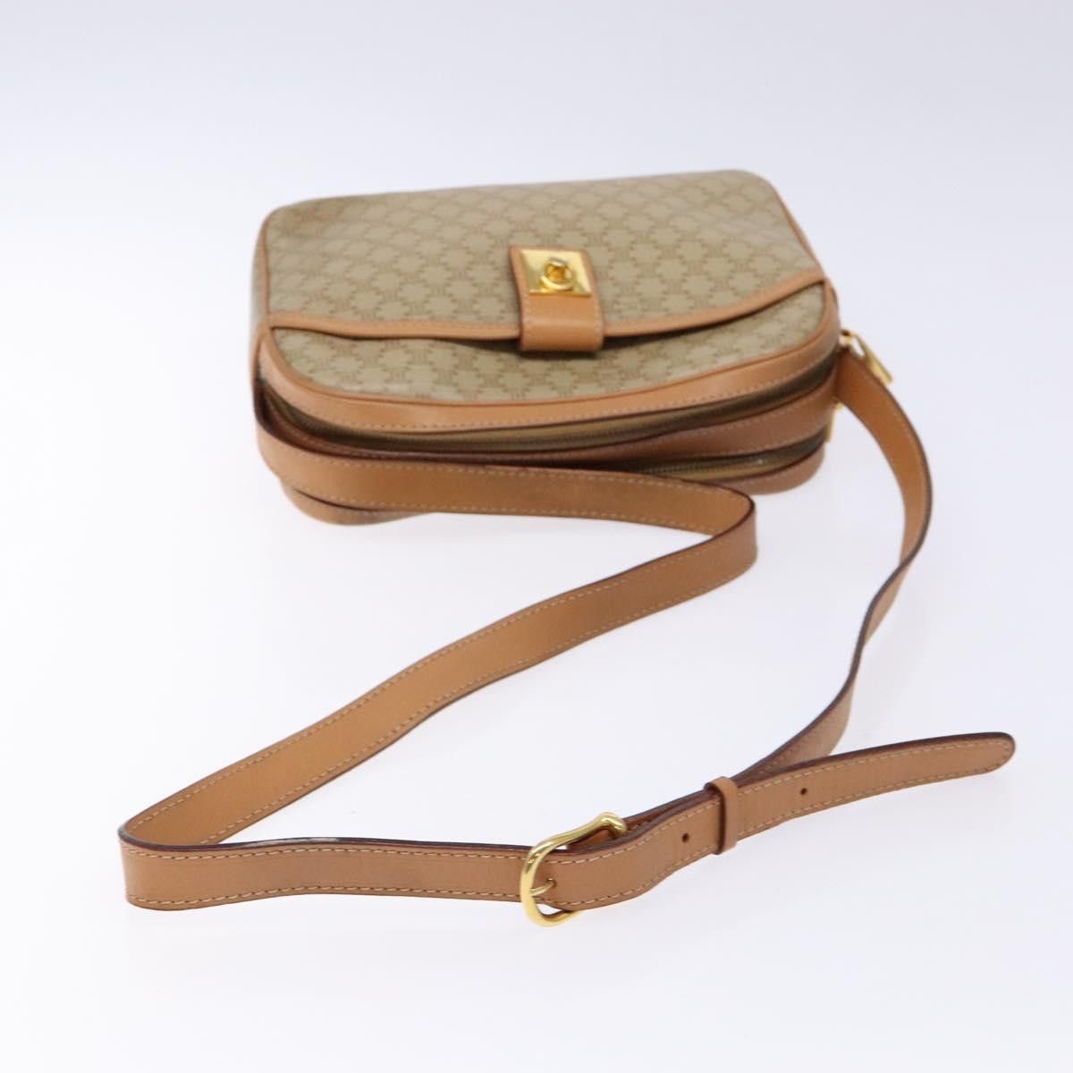 Celine CELINE Macadam Canvas Shoulder Bag Pvc Beige Gold Size ONE SIZE - 7 Thumbnail