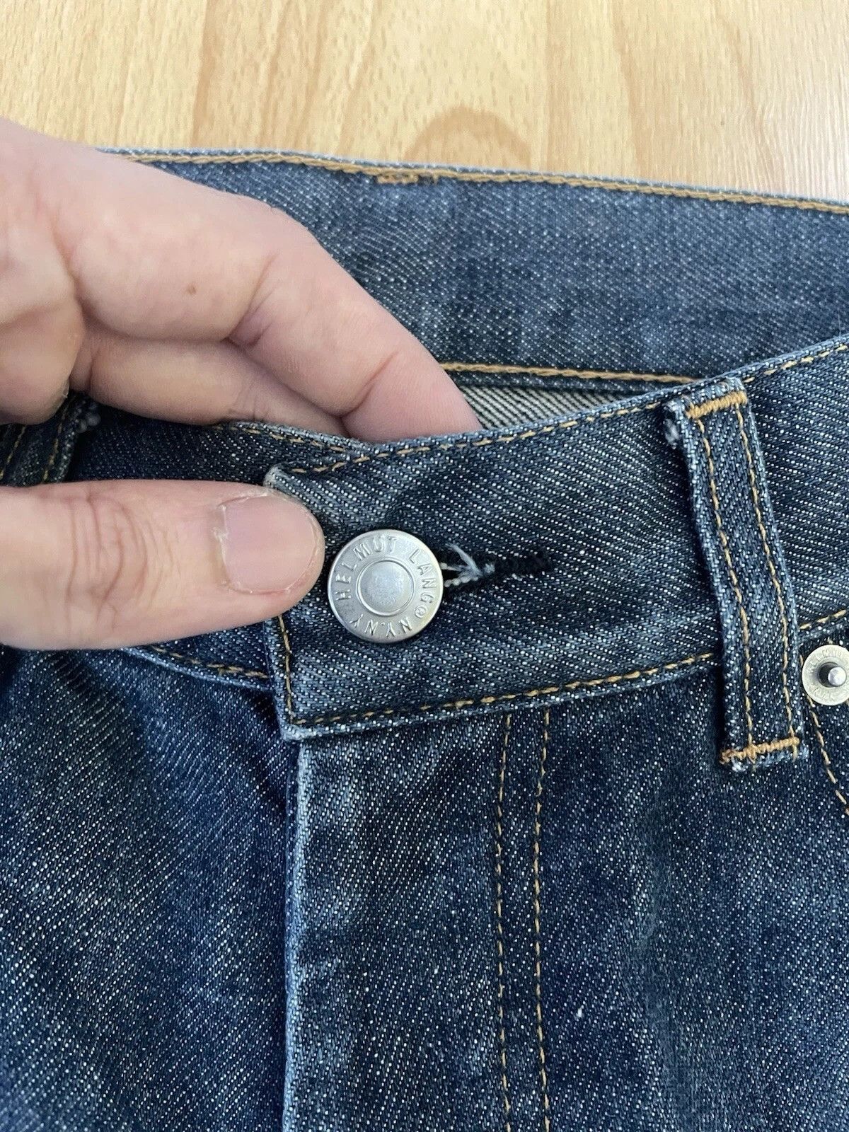 Helmut Lang Vintage Helmut Lang Treated Raw Denim Low Waist Contour Fit Size US 30 / EU 46 - 4 Thumbnail