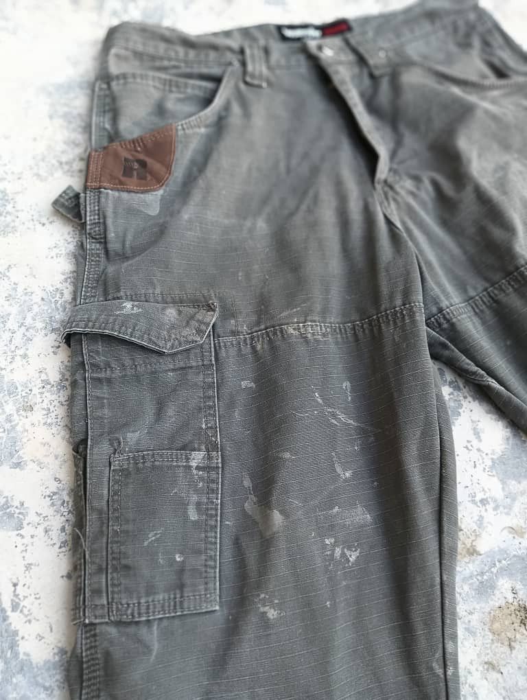 Vintage × Wrangler Wrangler Riggs work wear double knee paint splatter pants Size US 33 - 3 Thumbnail