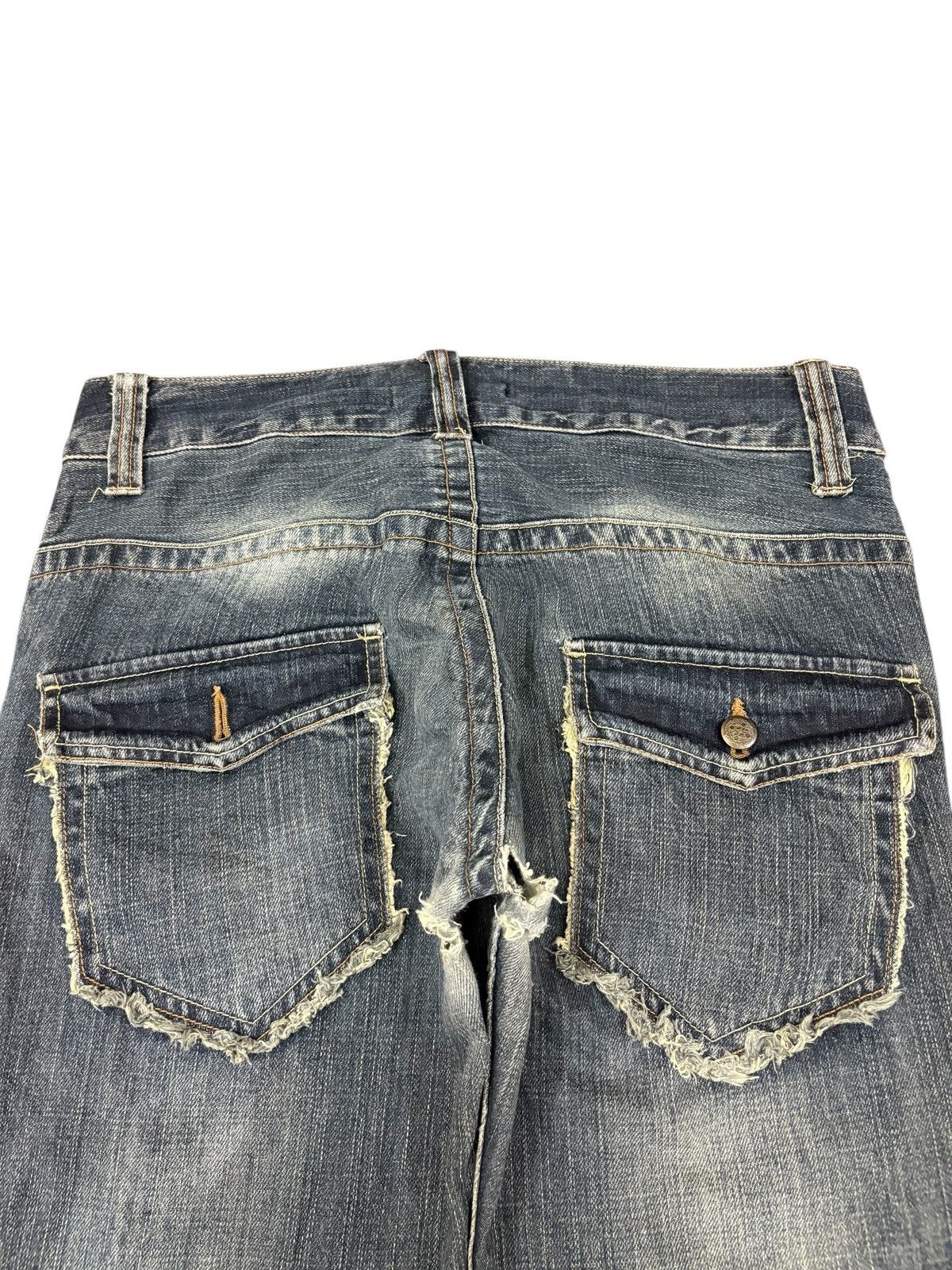 Japanese Brand Vintage Japanese Mud Wash Bush Pants Distressed Loose Jeans Size US 33 - 8 Thumbnail