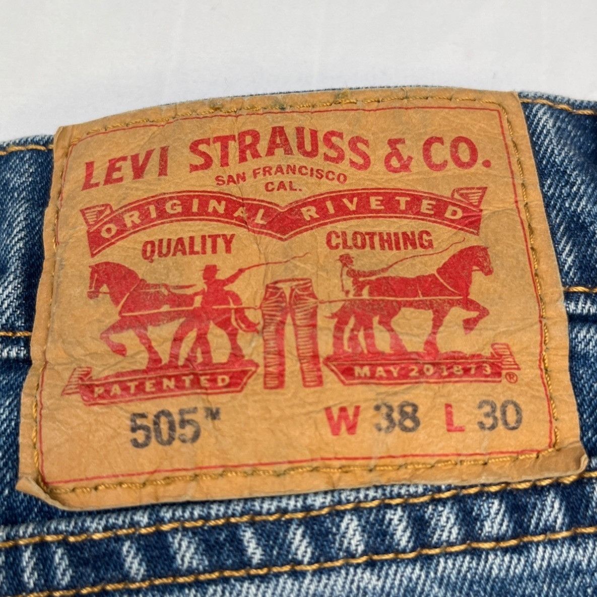 Levi's Levi's 505 Men's Blue Jeans/Straight Leg 38x30 SKU 4061 Size US 38 / EU 54 - 5 Thumbnail