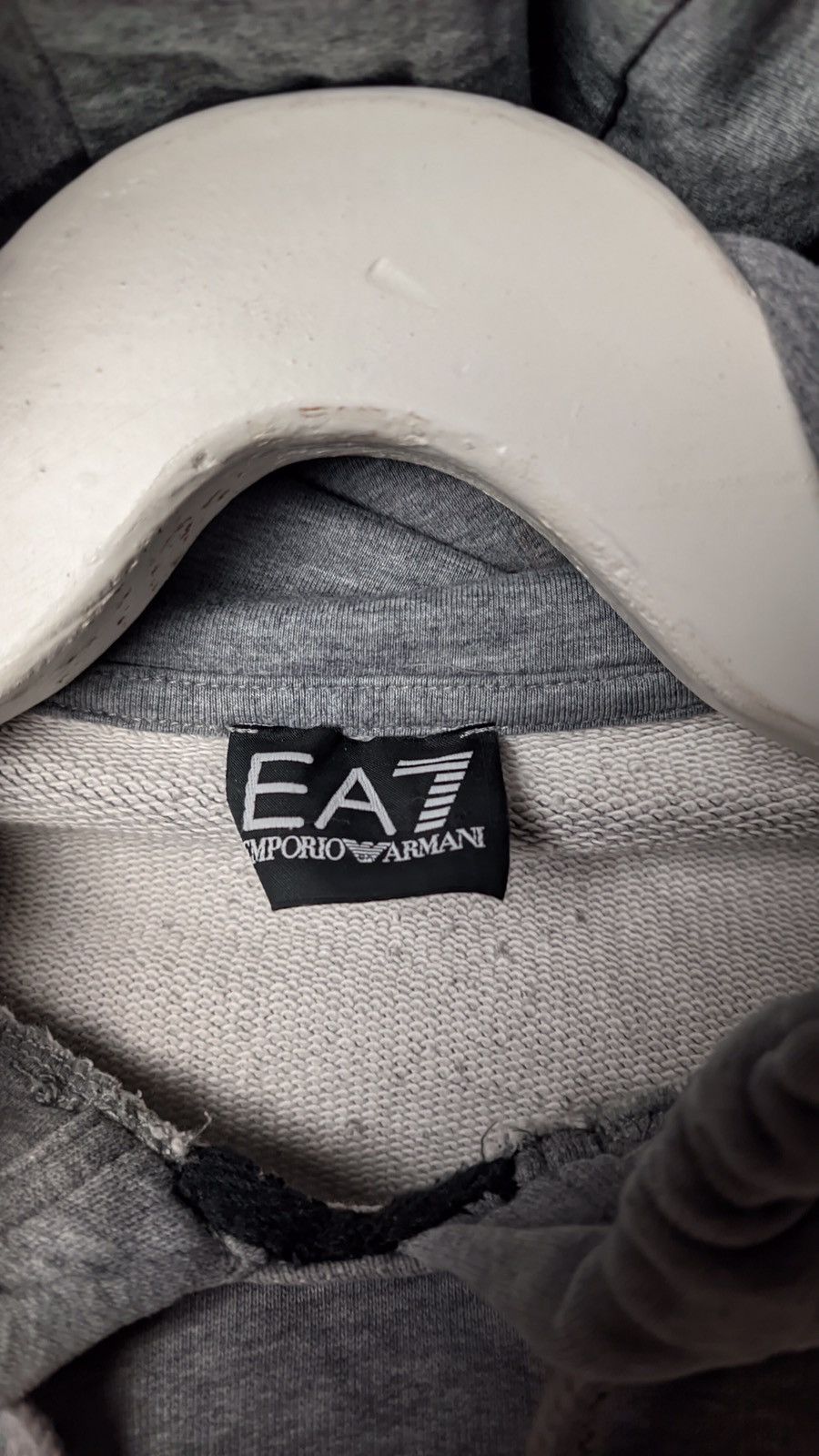 Vintage Emporio Armani EA7 Dirty Big Logo Y2K vintage faded hoodie Size US S / EU 44-46 / 1 - 7 Thumbnail