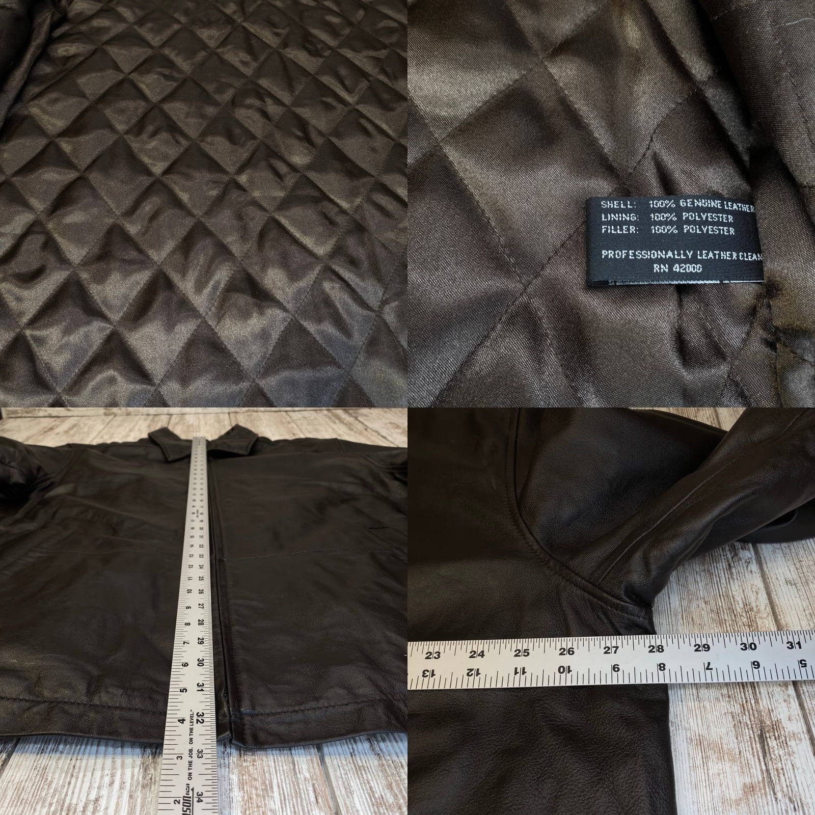 Vintage VINTAGE Knightsbridge Leather Jacket Black XL Insulated Quilted Mid-Length Bomber Jacket Men Size US XL / EU 56 / 4 - 8 Thumbnail