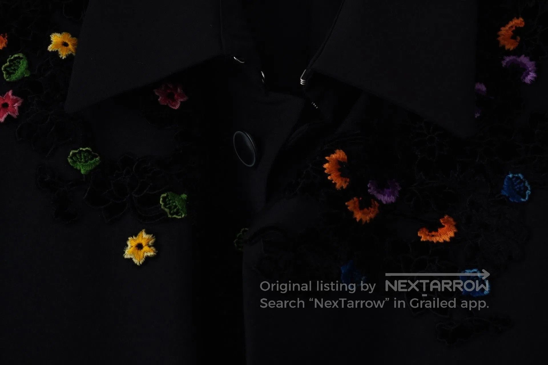 Yohji Yamamoto handmade floral velvet embroidered jacket. Size US M / EU 48-50 / 2 - 7 Thumbnail