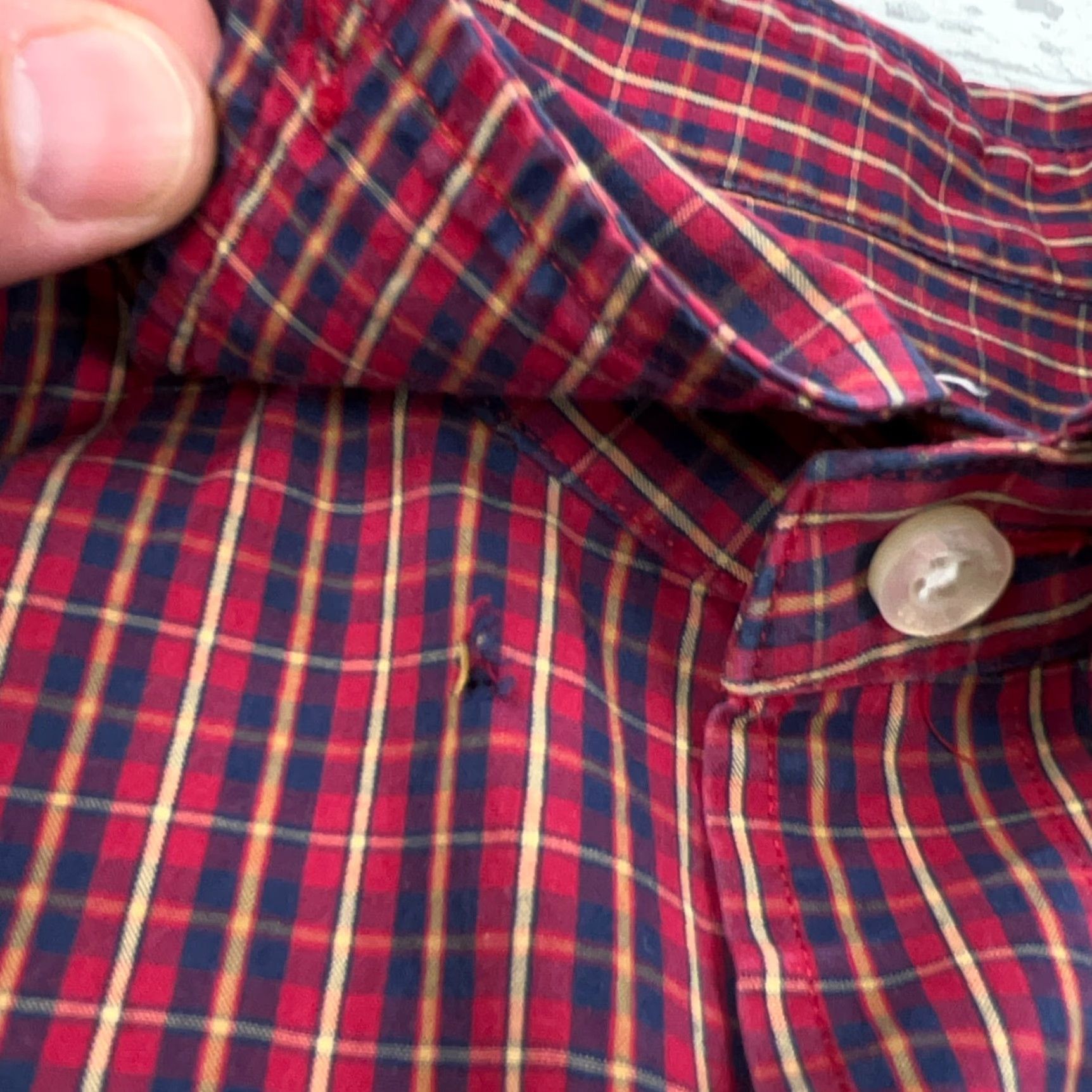 Vineyard Vines Vineyard Vines Shirt Men Medium Red Blue Button Up Plaid Whale Poplin Dress A17* Size 40R - 7 Thumbnail