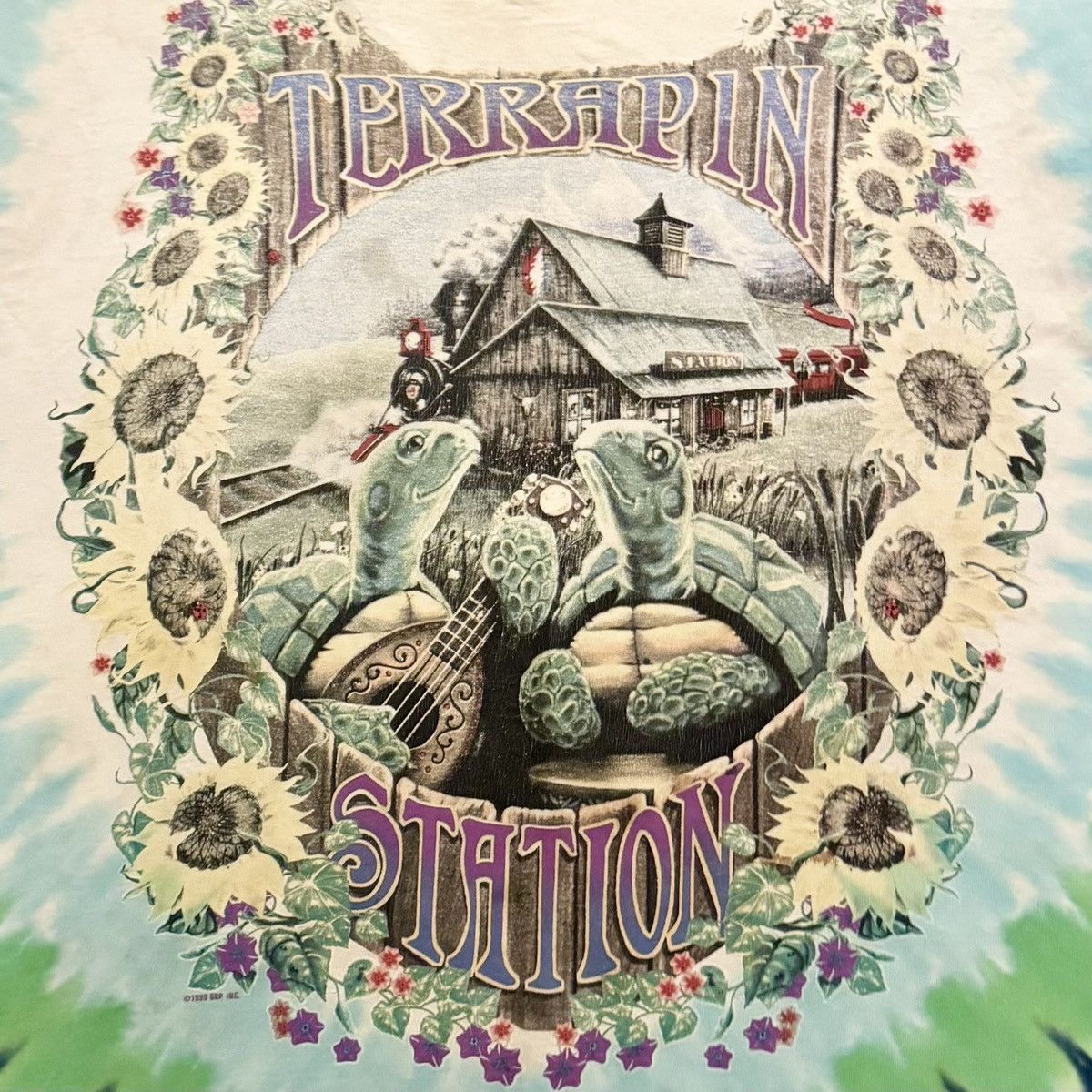 Vintage Vintage 1999 Grateful Dead Terrapin Station Liquid Blue Tee Size US XL / EU 56 / 4 - 4 Thumbnail