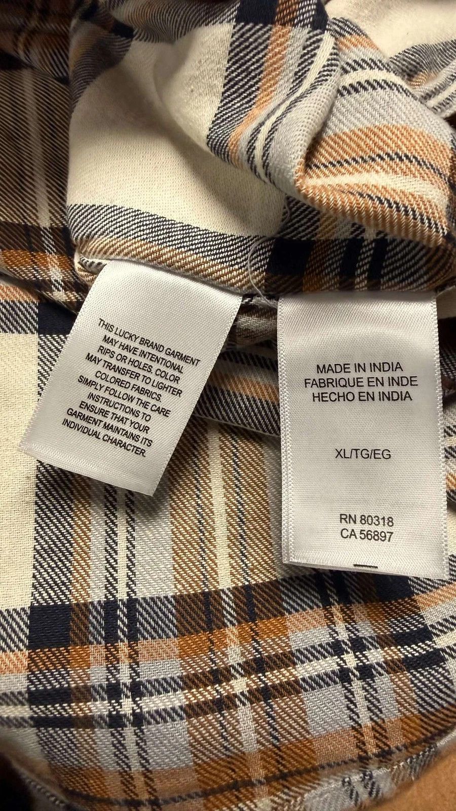 Lucky Brand Lucky Brand Plaid Flannel Shirt Long Sleeve Size US XL / EU 56 / 4 - 4 Thumbnail