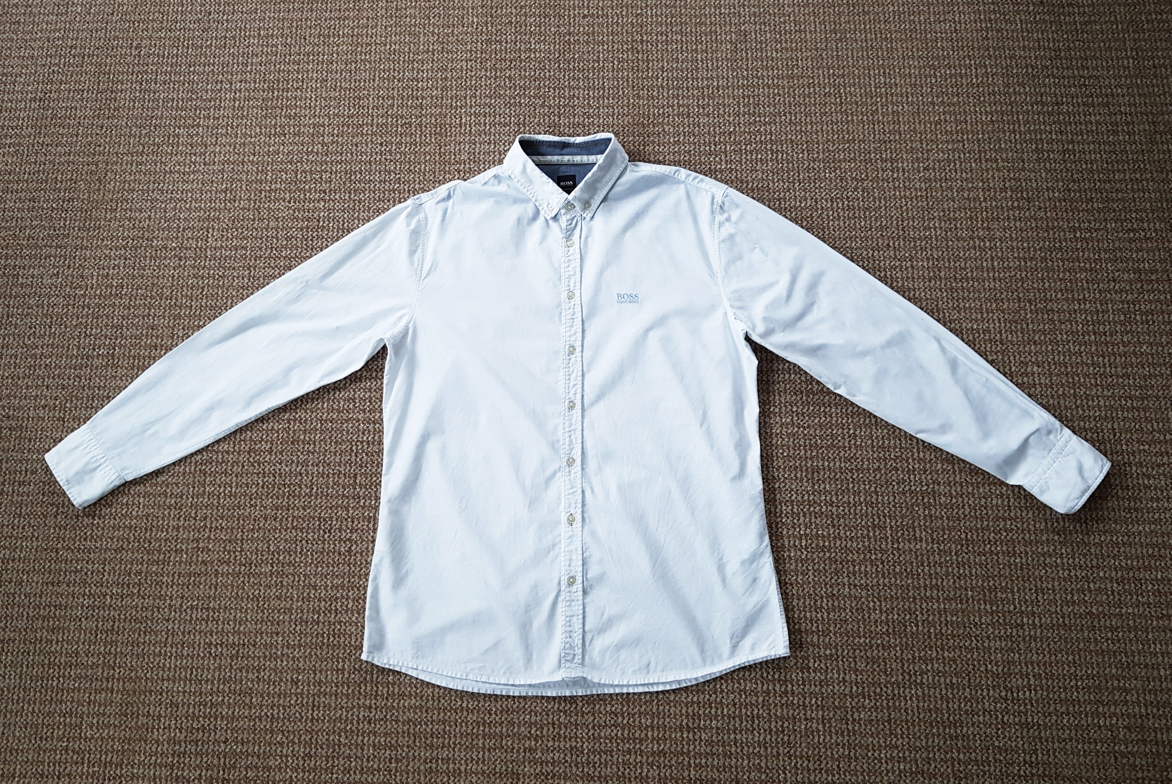 Hugo Boss Hugo Boss Button Down Cotton Long Sleeve White Shirt sz XXL Size US XXL / EU 58 / 5 - 1 Thumbnail