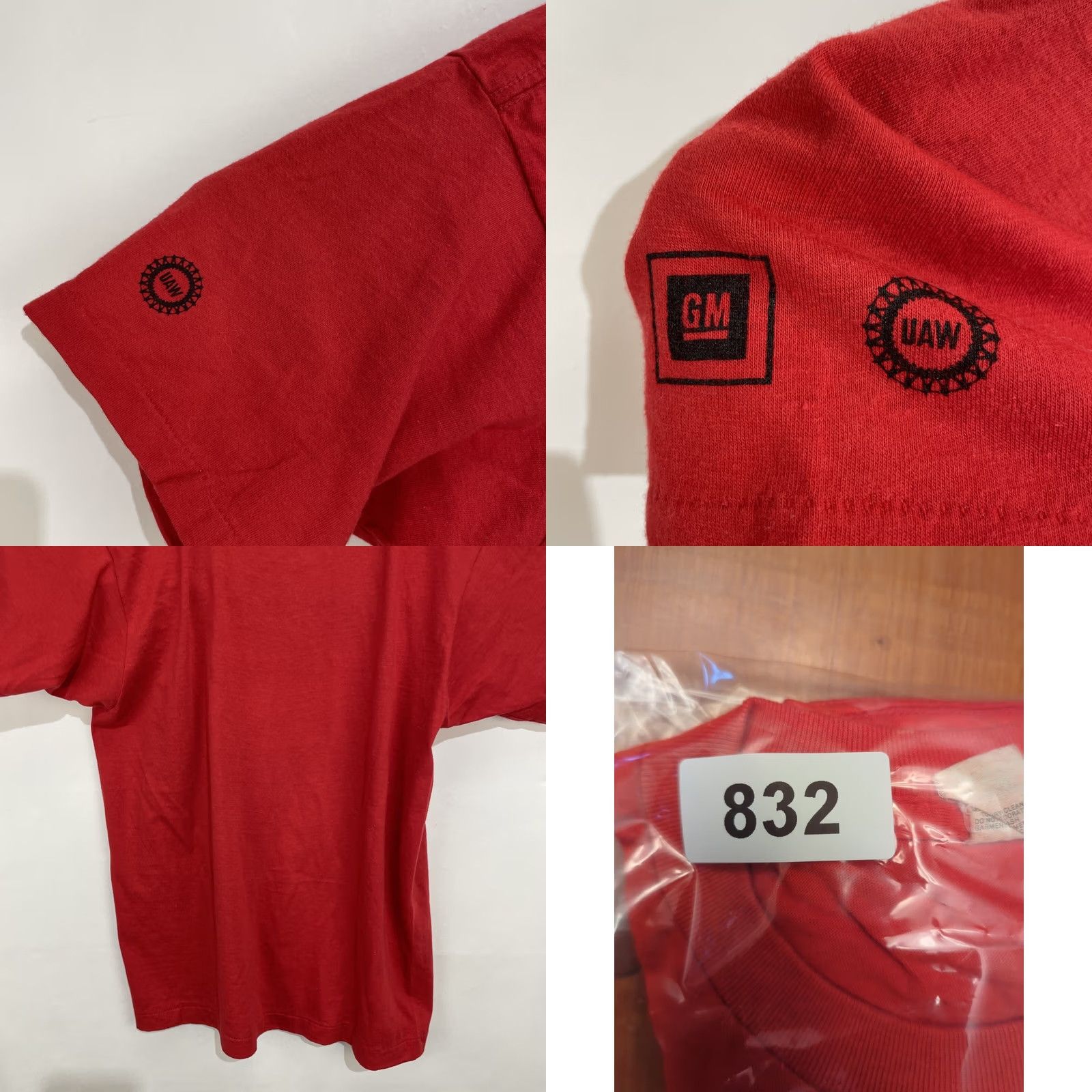 Vintage VINTAGE GM General Motors T Shirt Back In Plant 8 Red Large Single Stitch USA Shirt Men 1990s 90s Cars USA Brand Screen Stars Size US L / EU 52-54 / 3 - 9 Thumbnail