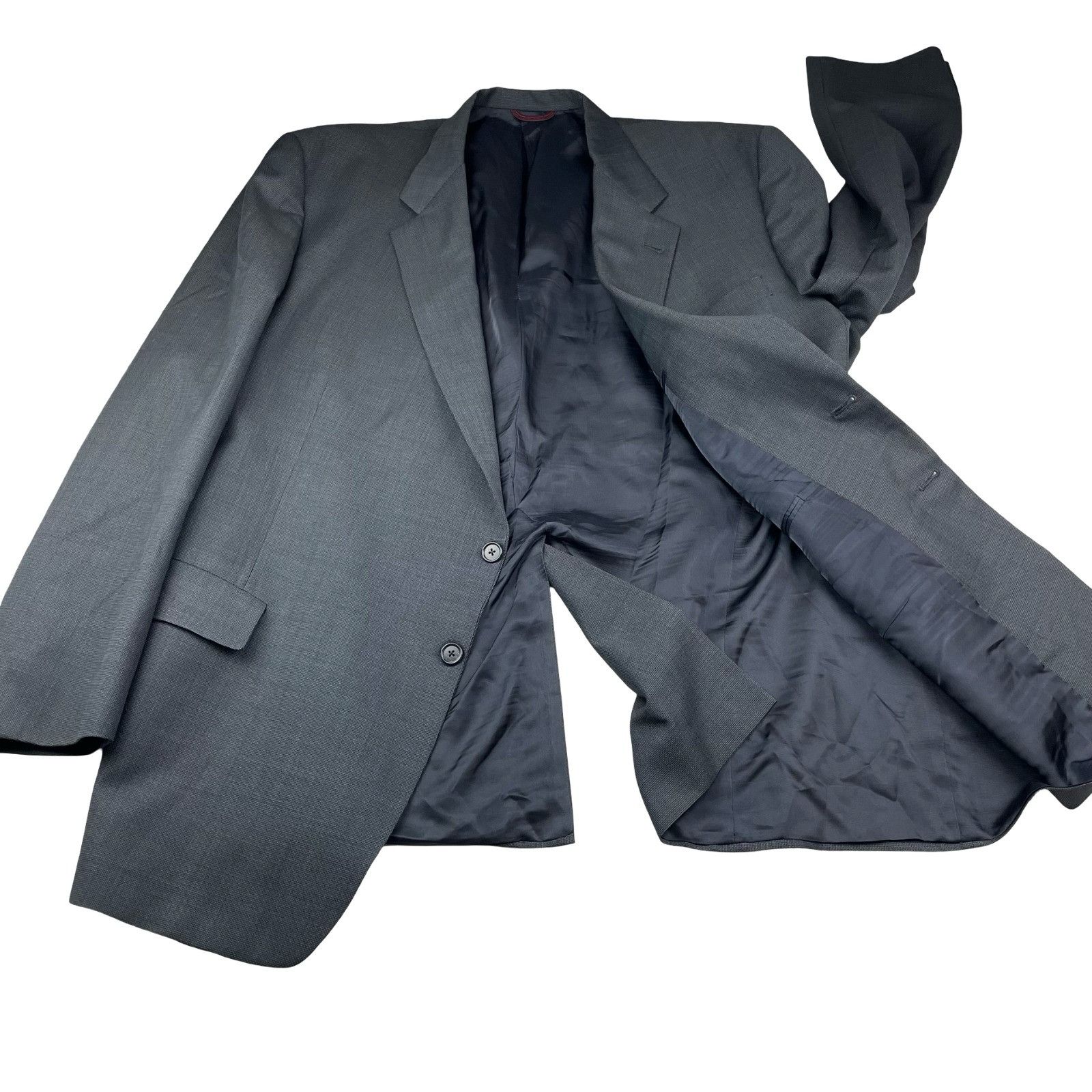 Hart Schaffner Marx Hart Schaffner & Marx Men's 100% Wool 2-Button Blazer Blue • Size 50L - 3 Thumbnail